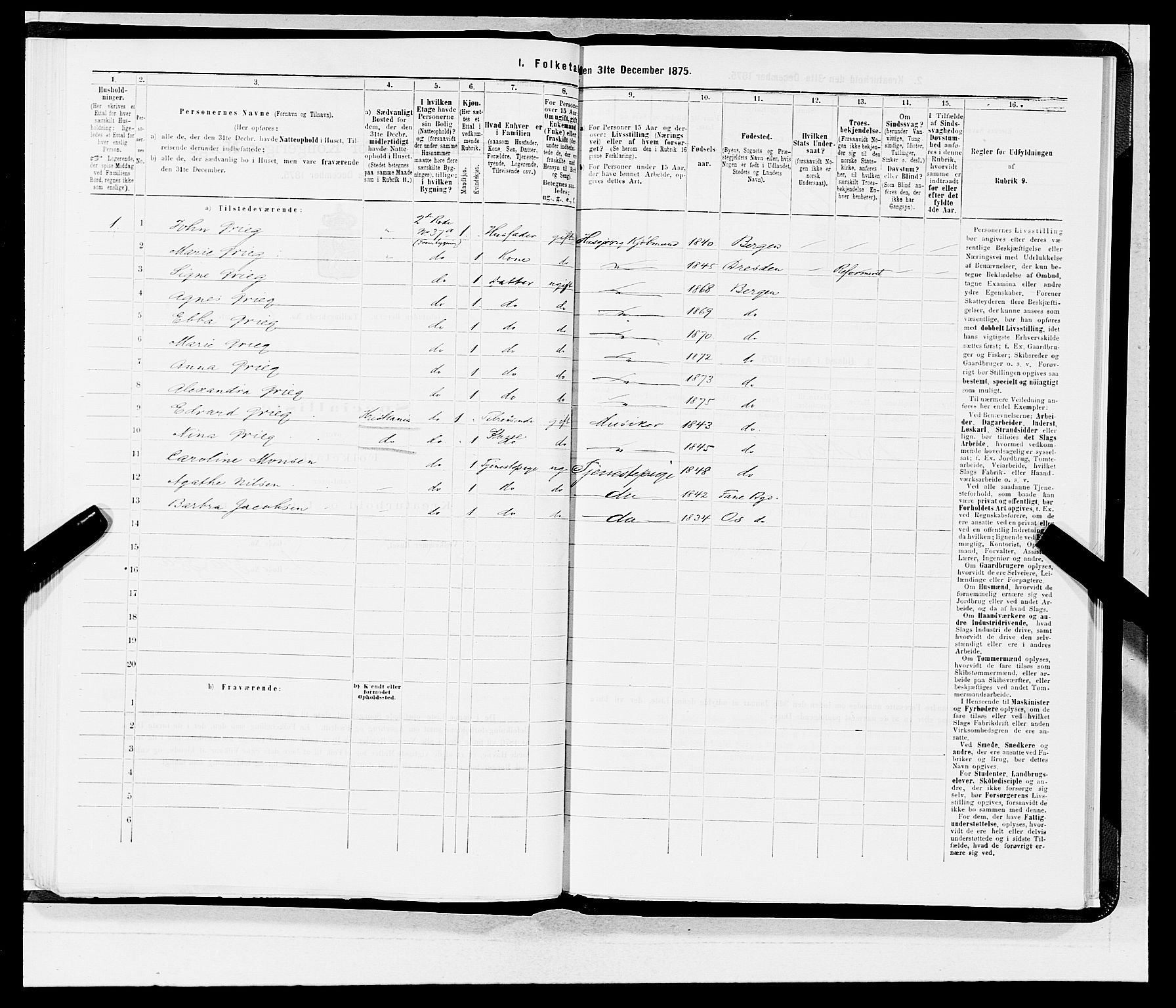 SAB, 1875 census for 1301 Bergen, 1875, p. 459