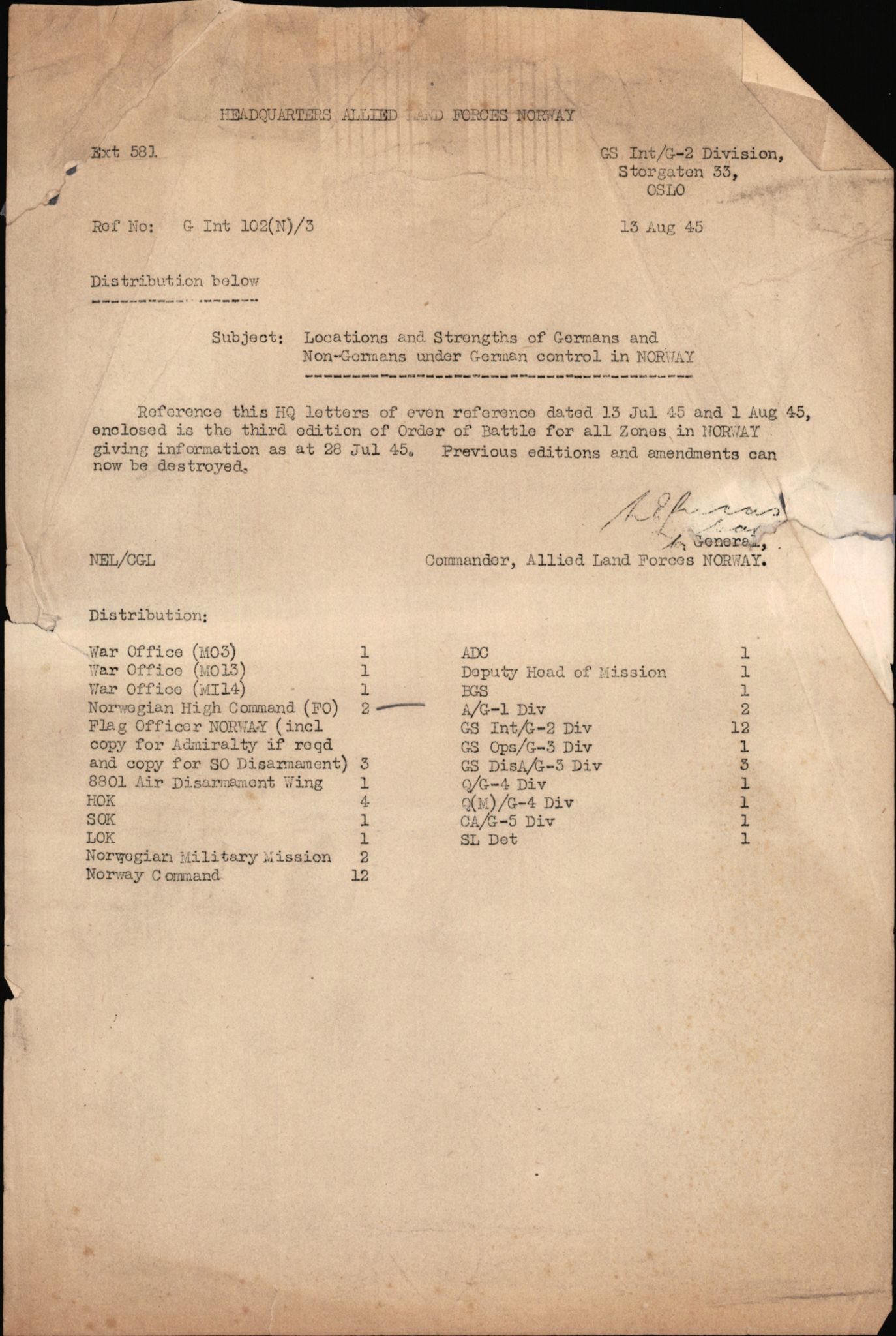 Forsvarets Overkommando. 2 kontor. Arkiv 11.4. Spredte tyske arkivsaker, AV/RA-RAFA-7031/D/Dar/Darc/L0014: FO.II, 1945, p. 2