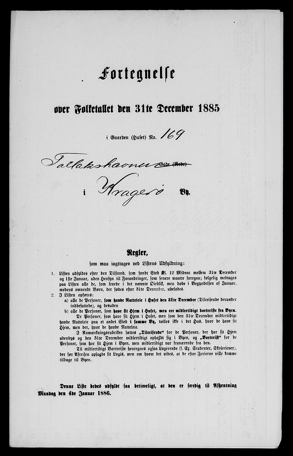 SAKO, 1885 census for 0801 Kragerø, 1885, p. 371