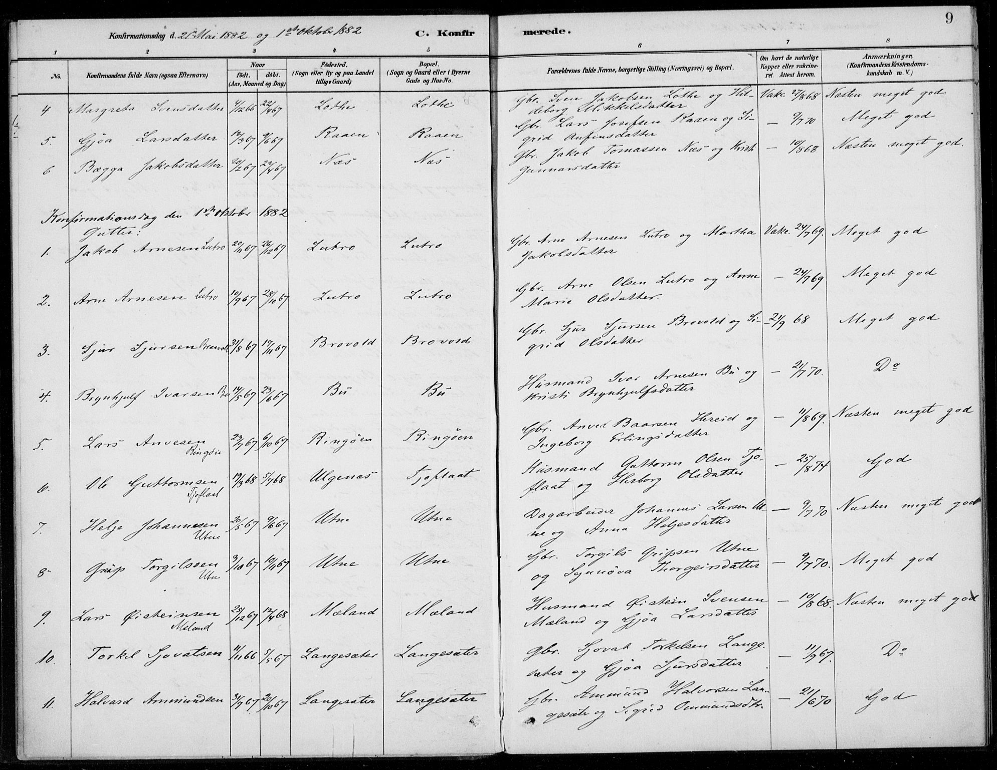 Ullensvang sokneprestembete, SAB/A-78701/H/Haa: Parish register (official) no. E  2, 1880-1914, p. 9