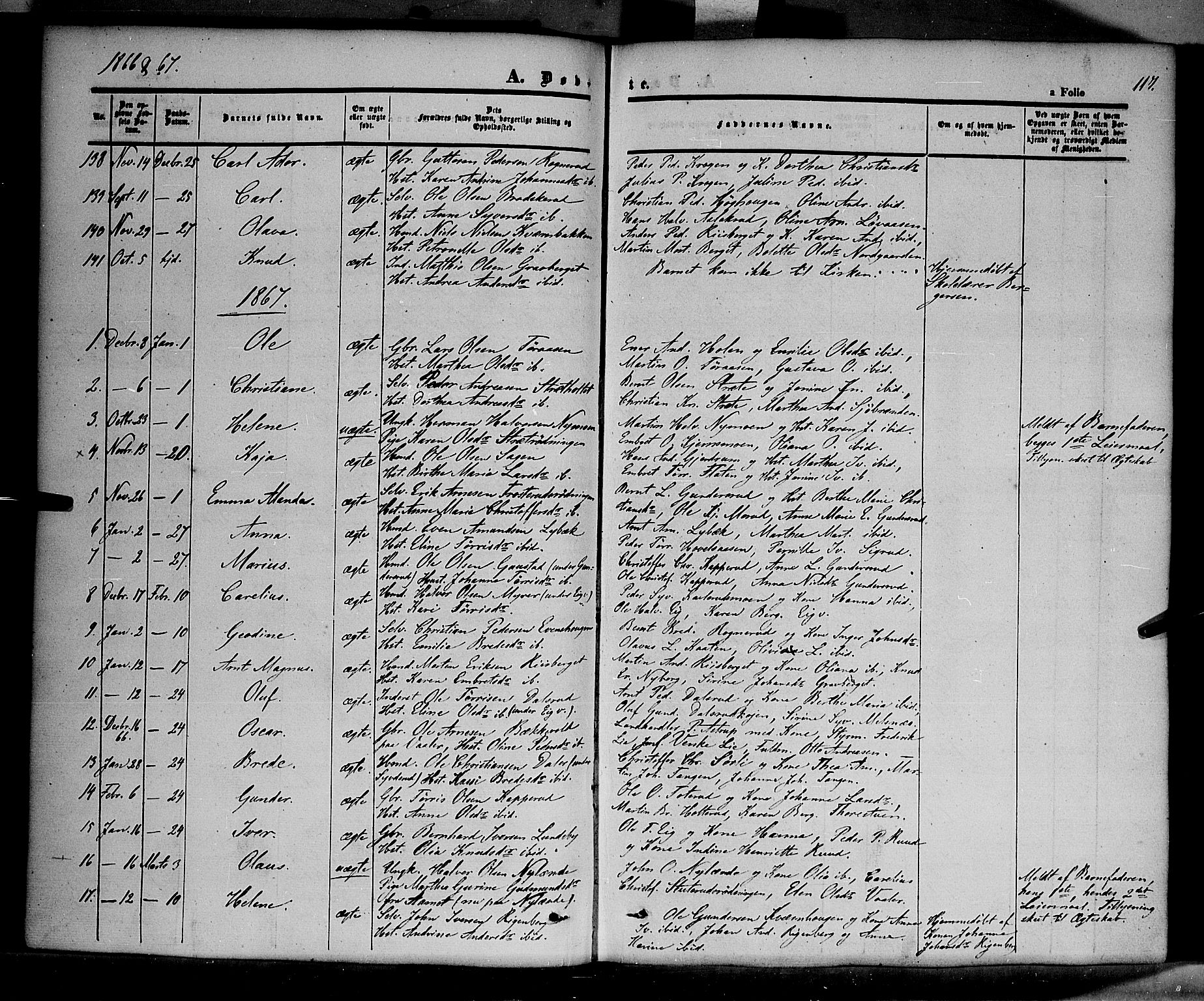 Våler prestekontor, Hedmark, SAH/PREST-040/H/Ha/Haa/L0001: Parish register (official) no. 1, 1849-1878, p. 117
