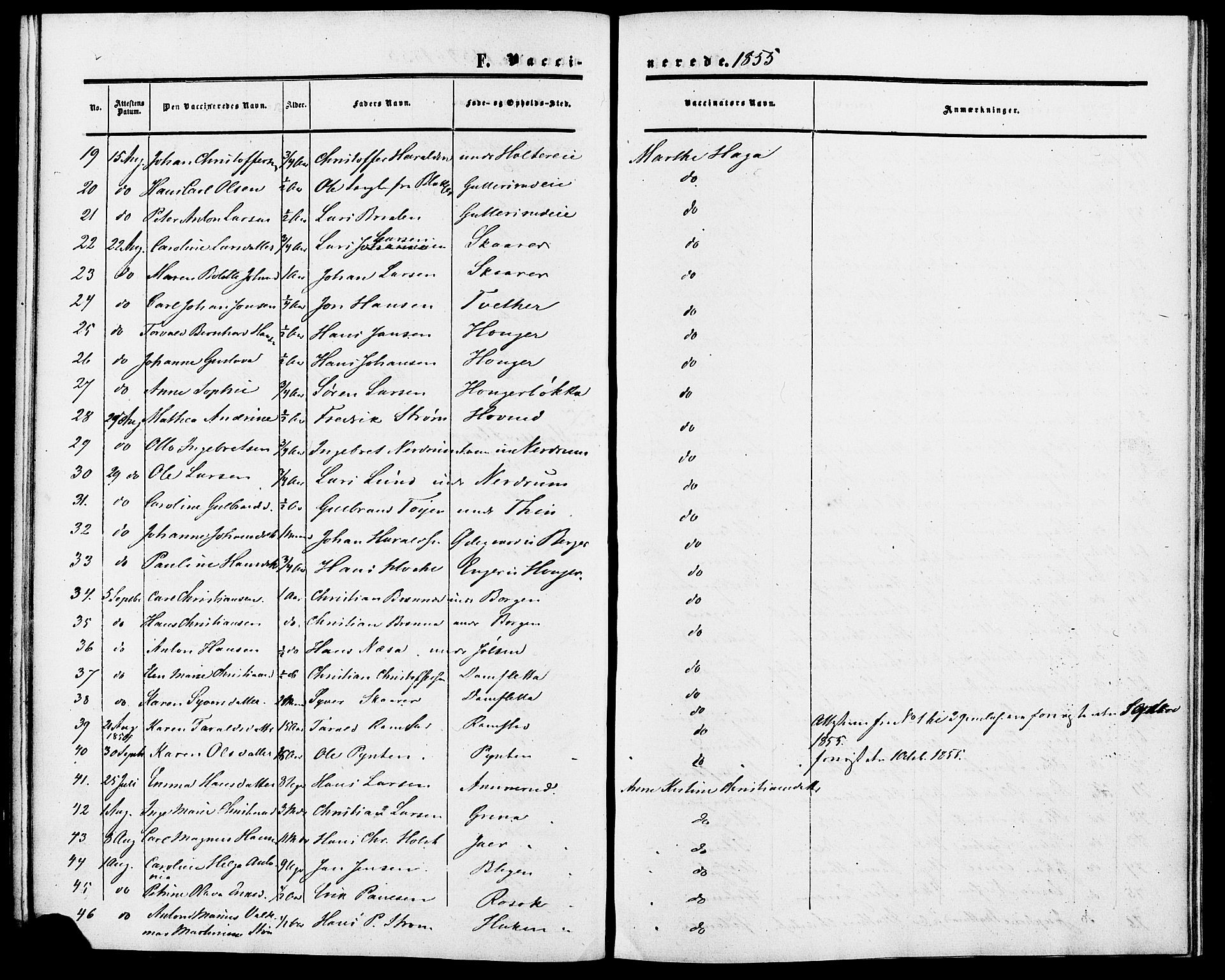 Fet prestekontor Kirkebøker, SAO/A-10370a/F/Fa/L0010a: Parish register (official) no. I 10A, 1851-1859