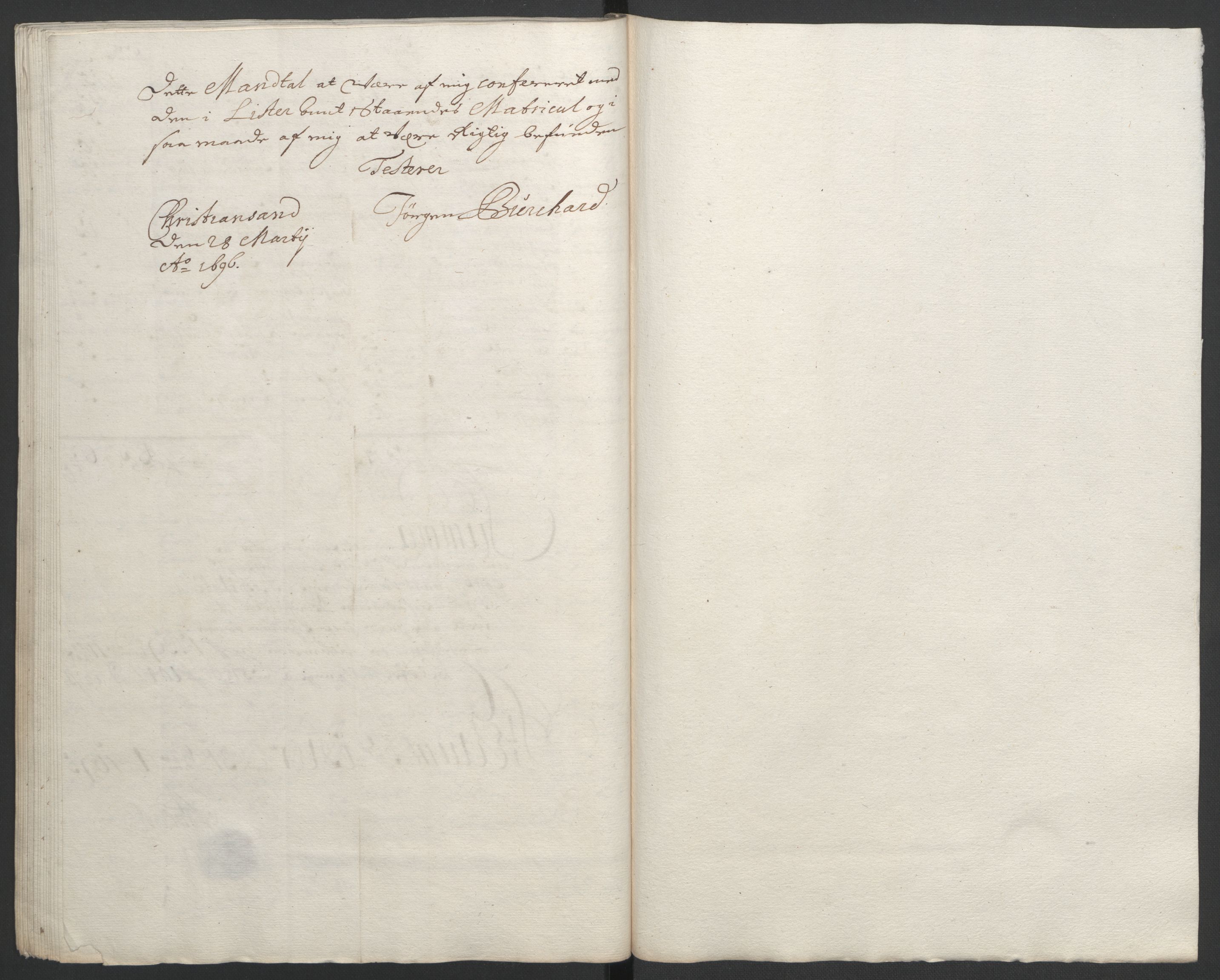 Rentekammeret inntil 1814, Reviderte regnskaper, Fogderegnskap, RA/EA-4092/R43/L2545: Fogderegnskap Lista og Mandal, 1694-1695, p. 296