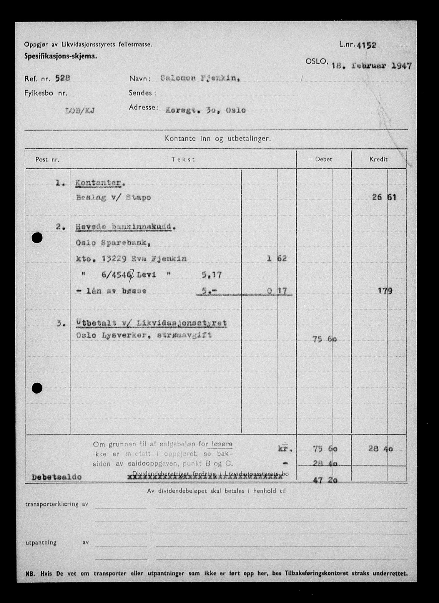 Justisdepartementet, Tilbakeføringskontoret for inndratte formuer, AV/RA-S-1564/H/Hc/Hcc/L0935: --, 1945-1947, p. 536