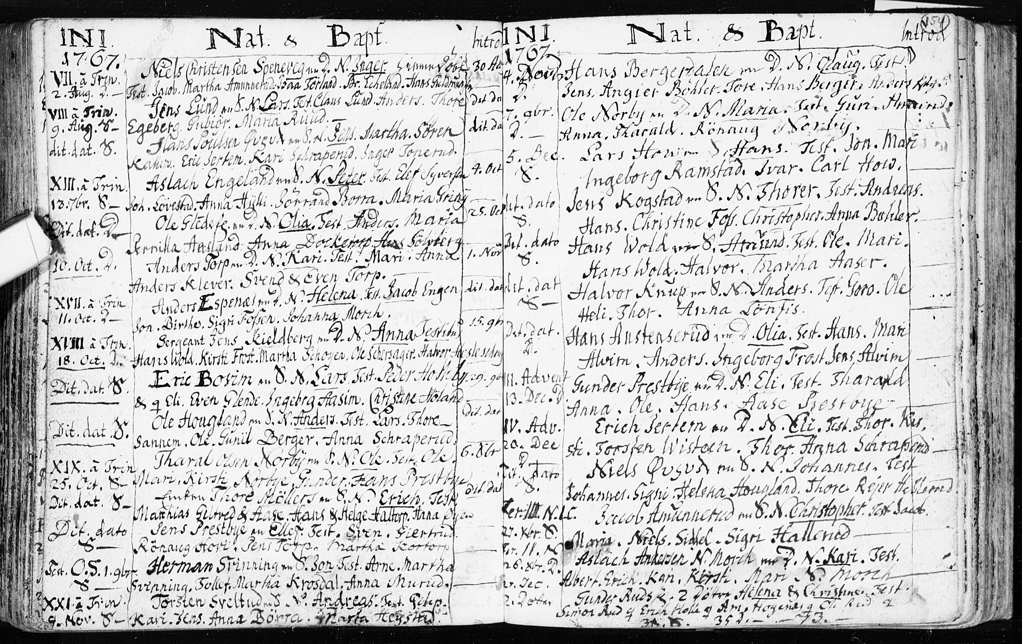 Spydeberg prestekontor Kirkebøker, AV/SAO-A-10924/F/Fa/L0002: Parish register (official) no. I 2, 1739-1780, p. 154