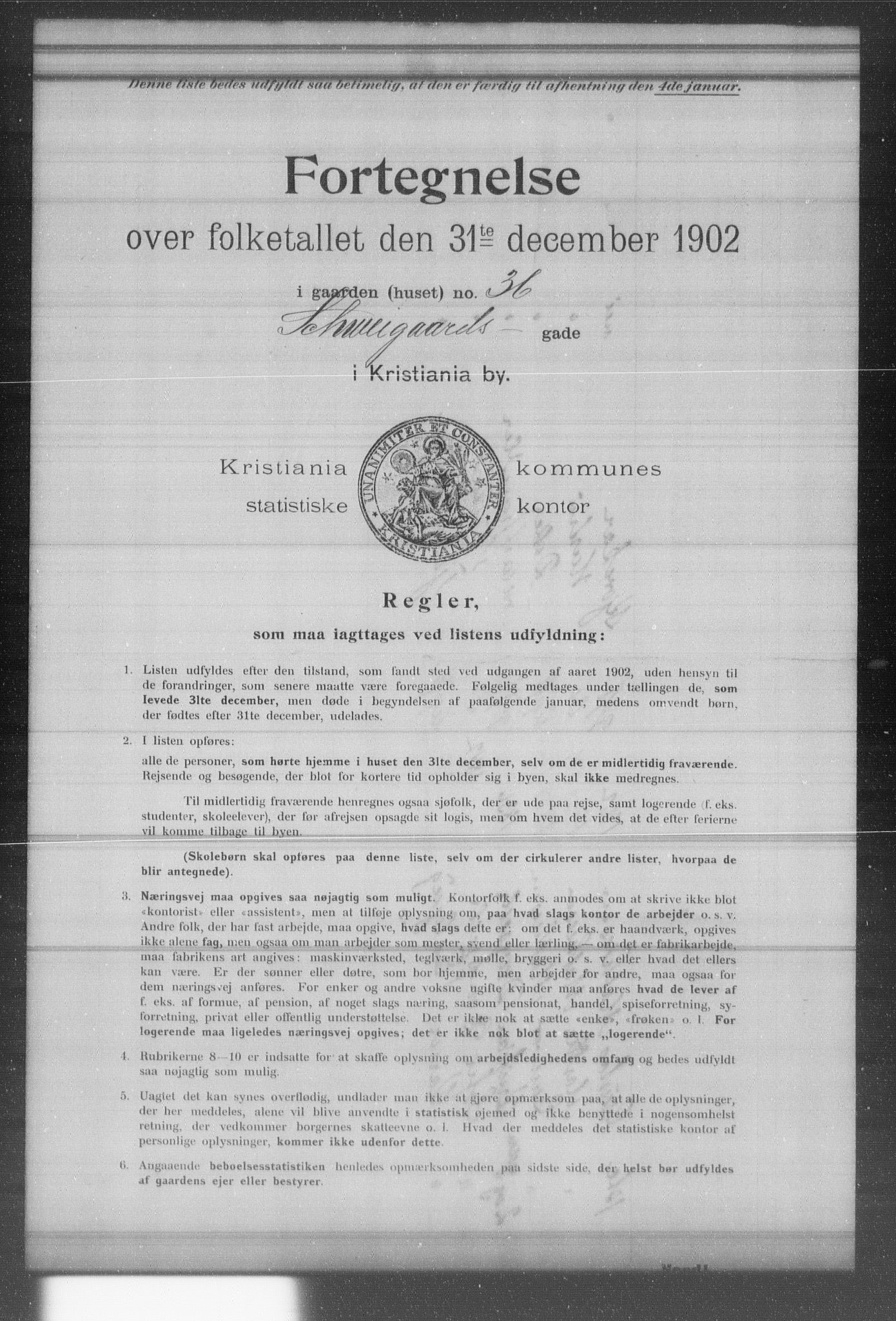 OBA, Municipal Census 1902 for Kristiania, 1902, p. 17032