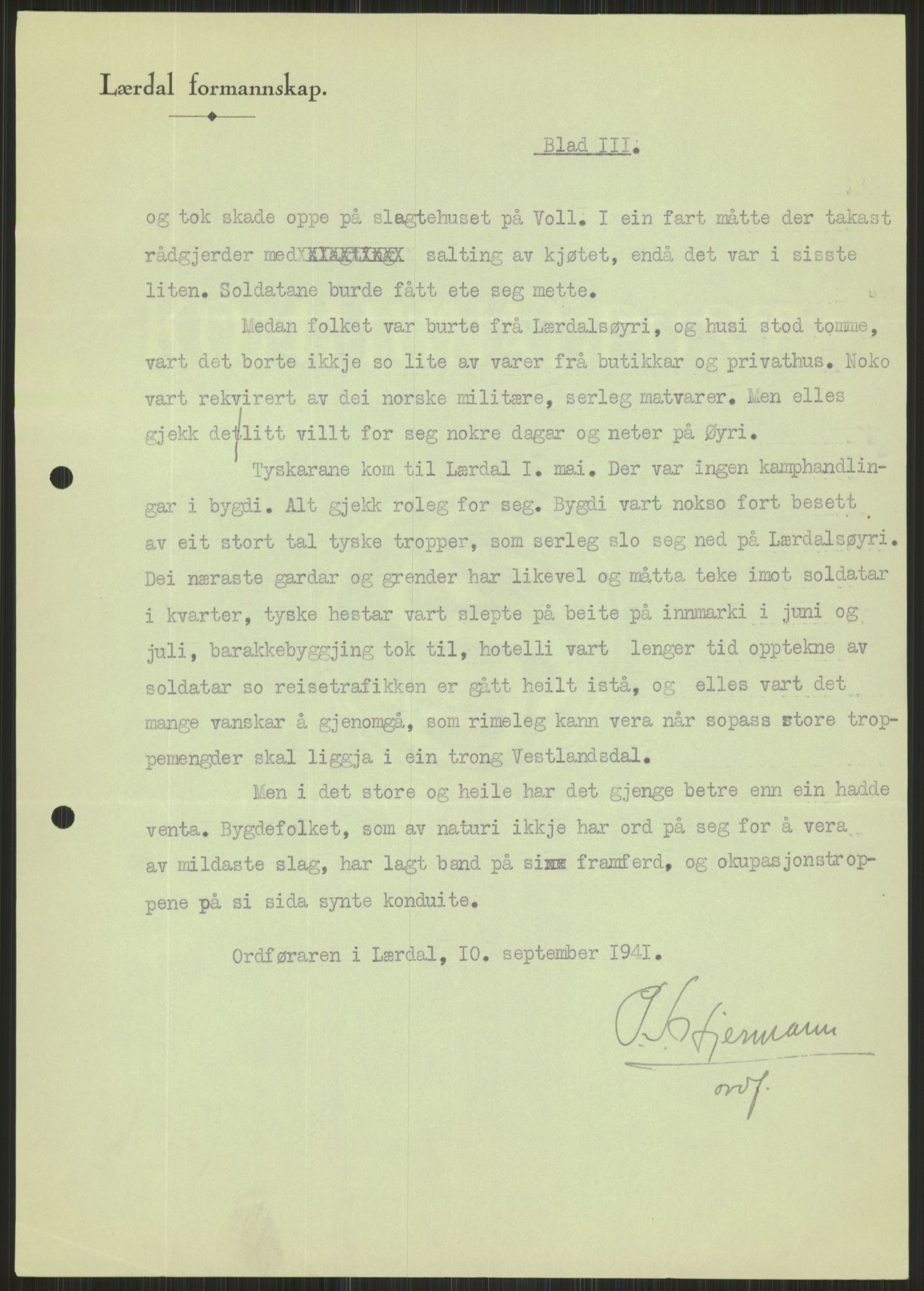 Forsvaret, Forsvarets krigshistoriske avdeling, AV/RA-RAFA-2017/Y/Ya/L0015: II-C-11-31 - Fylkesmenn.  Rapporter om krigsbegivenhetene 1940., 1940, p. 562