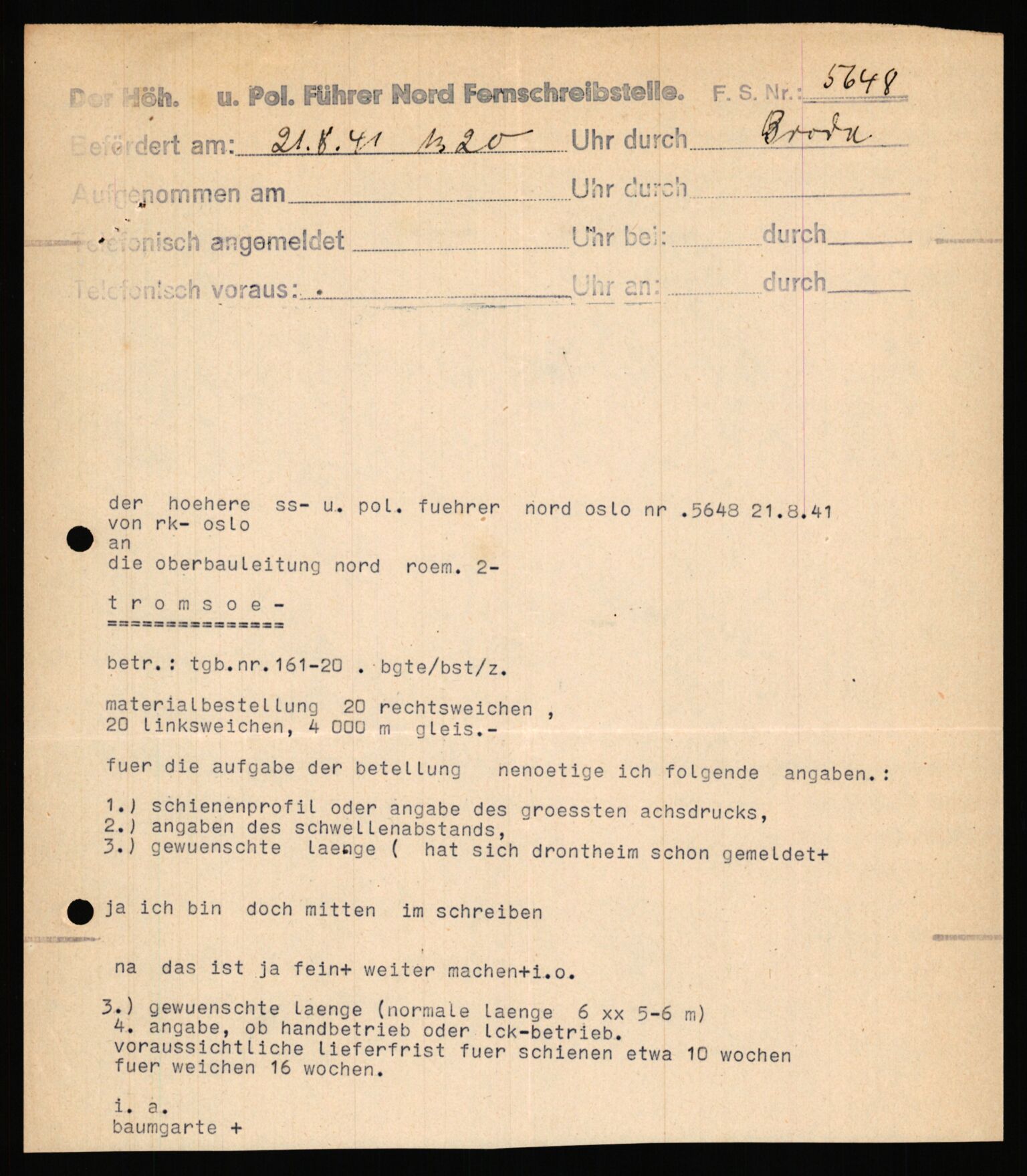 Tyske arkiver, Organisation Todt (OT), Einsatzgruppe Wiking, AV/RA-RAFA-2188/2/B/Bb/L0006: Korrespondanse med Kriegsmarine, 1940-1941, p. 530