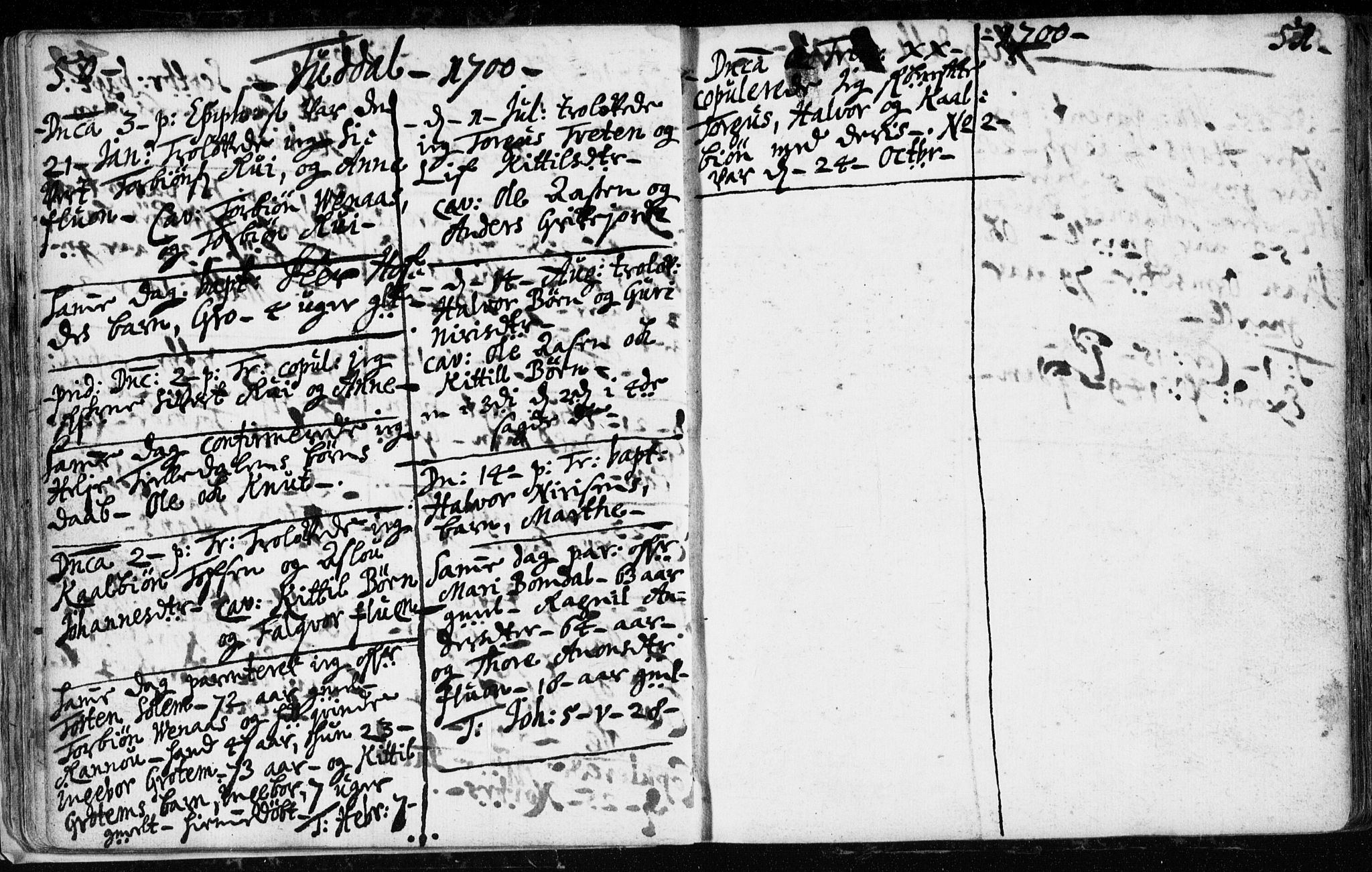 Hjartdal kirkebøker, AV/SAKO-A-270/F/Fa/L0001: Parish register (official) no. I 1, 1685-1714, p. 50-51