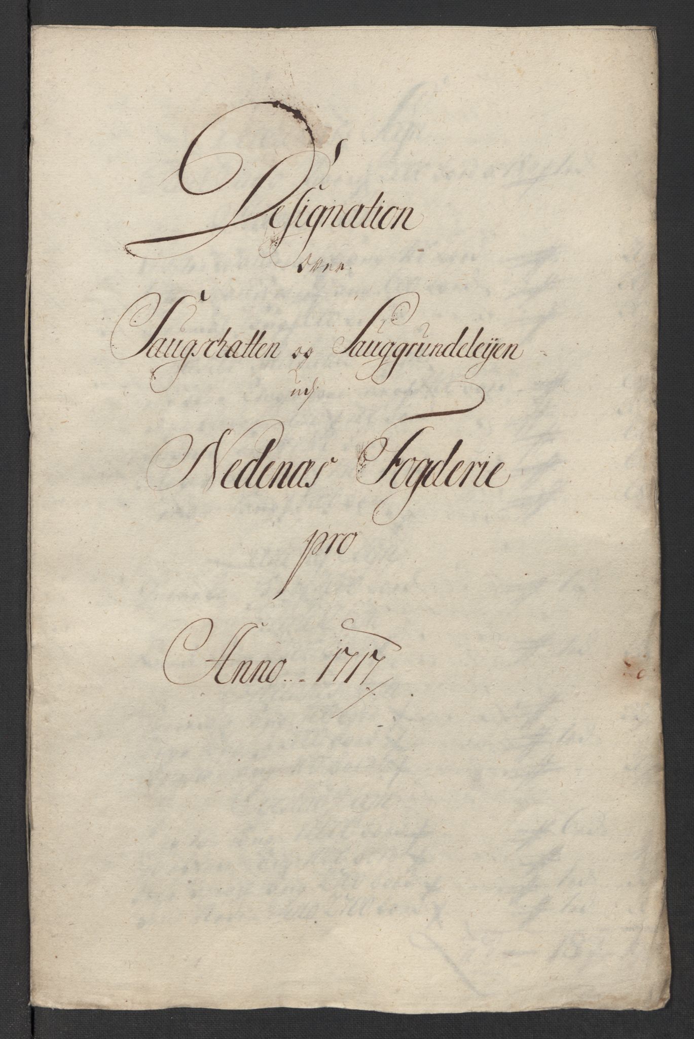 Rentekammeret inntil 1814, Reviderte regnskaper, Fogderegnskap, RA/EA-4092/R39/L2326: Fogderegnskap Nedenes, 1717, p. 128