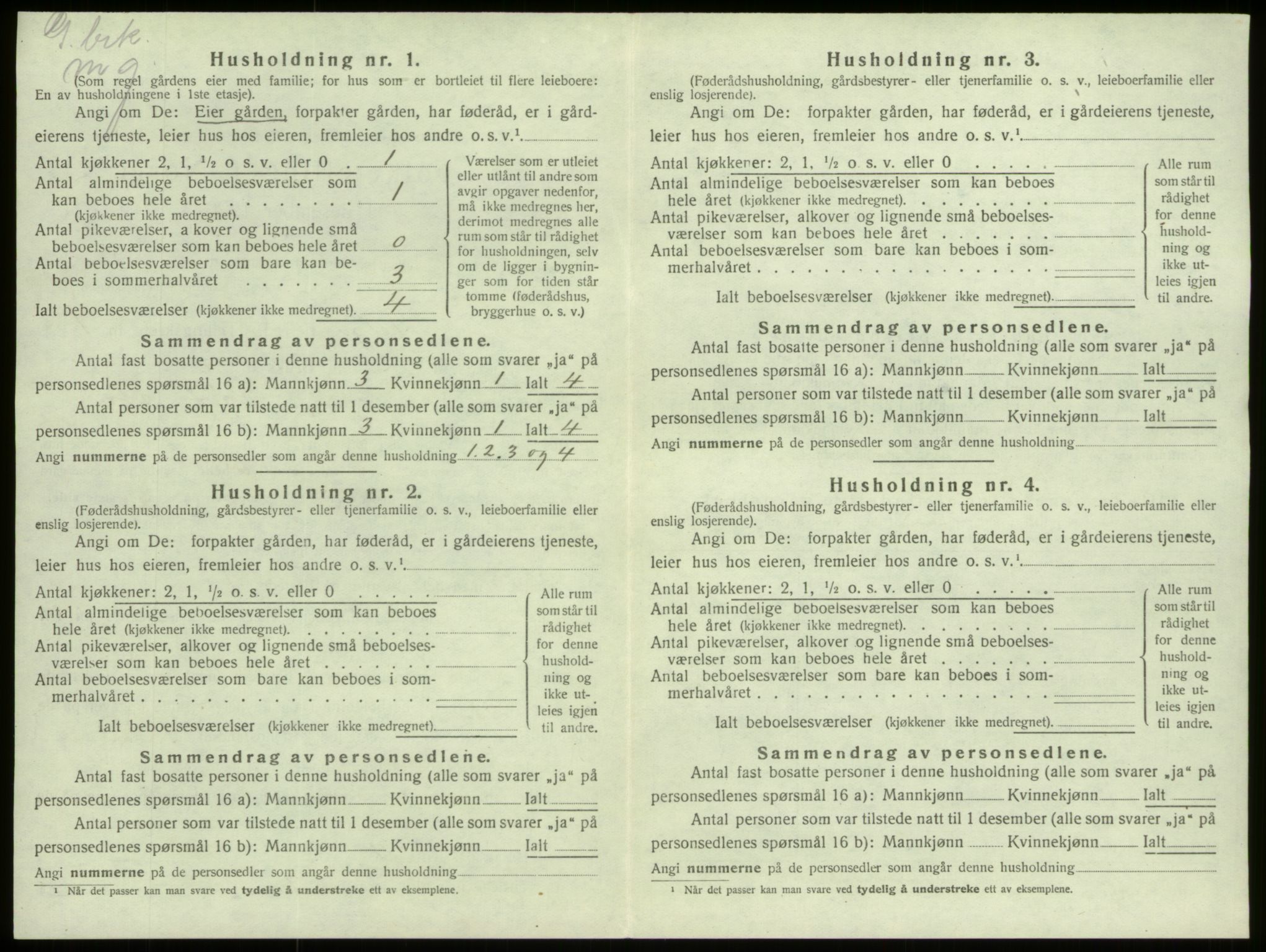 SAB, 1920 census for Selje, 1920, p. 80