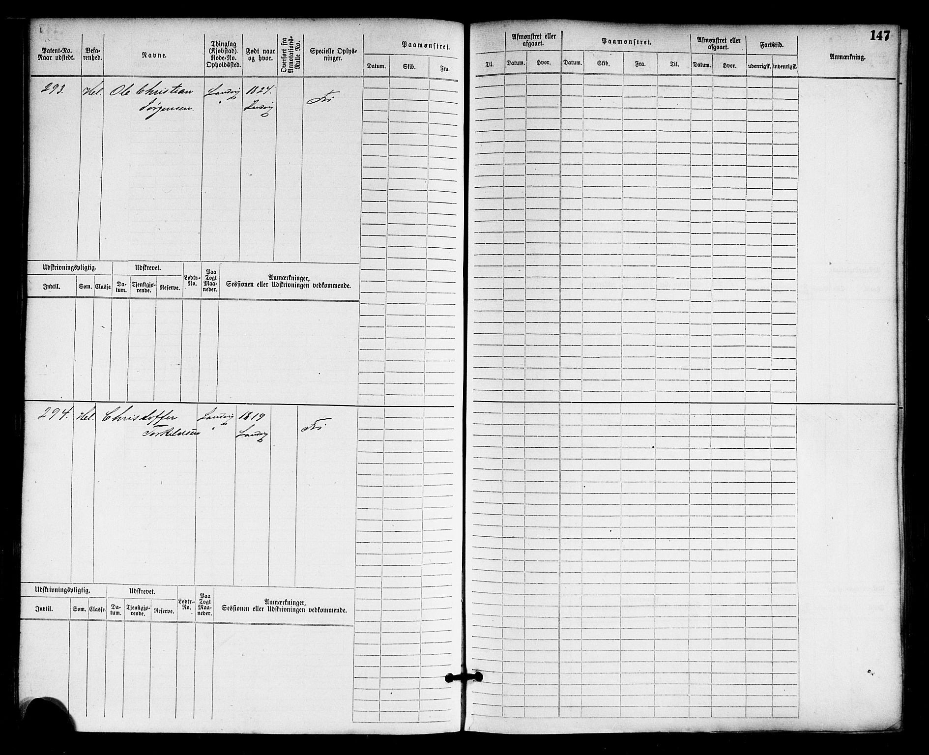 Grimstad mønstringskrets, SAK/2031-0013/F/Fb/L0001: Hovedrulle nr 1-758, F-4, 1868-1869, p. 154