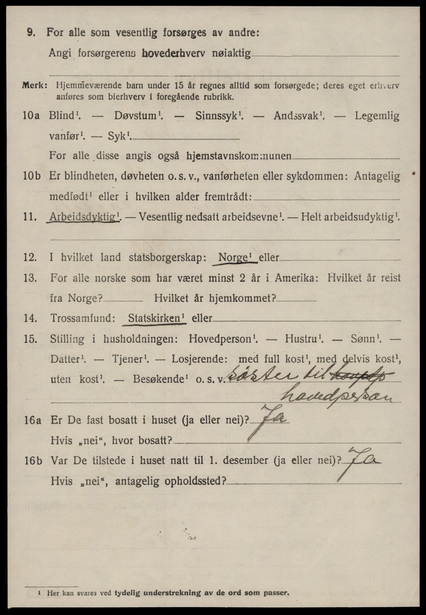 SAT, 1920 census for Stangvik, 1920, p. 3821