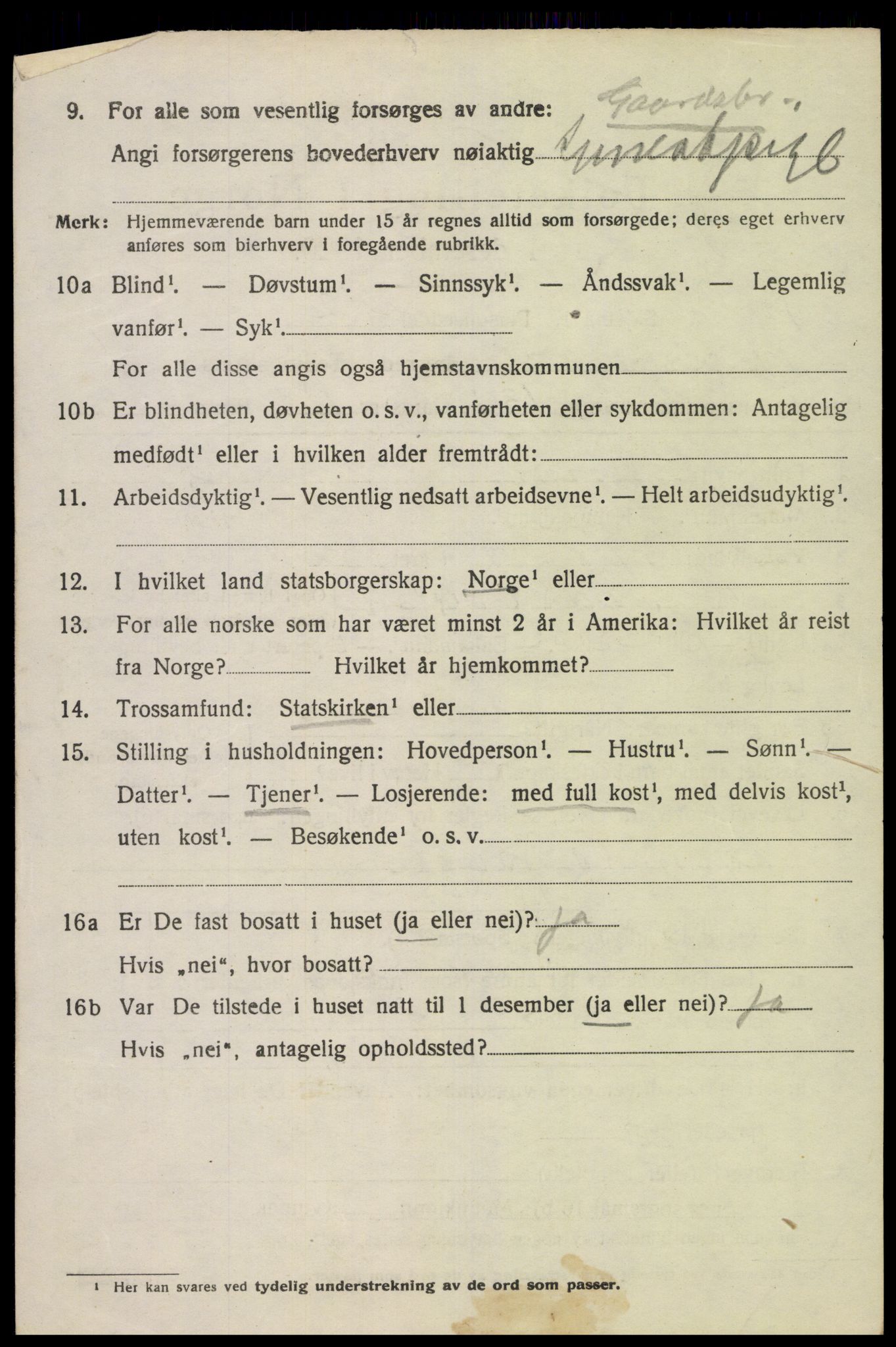 SAK, 1920 census for Kvinesdal, 1920, p. 5700