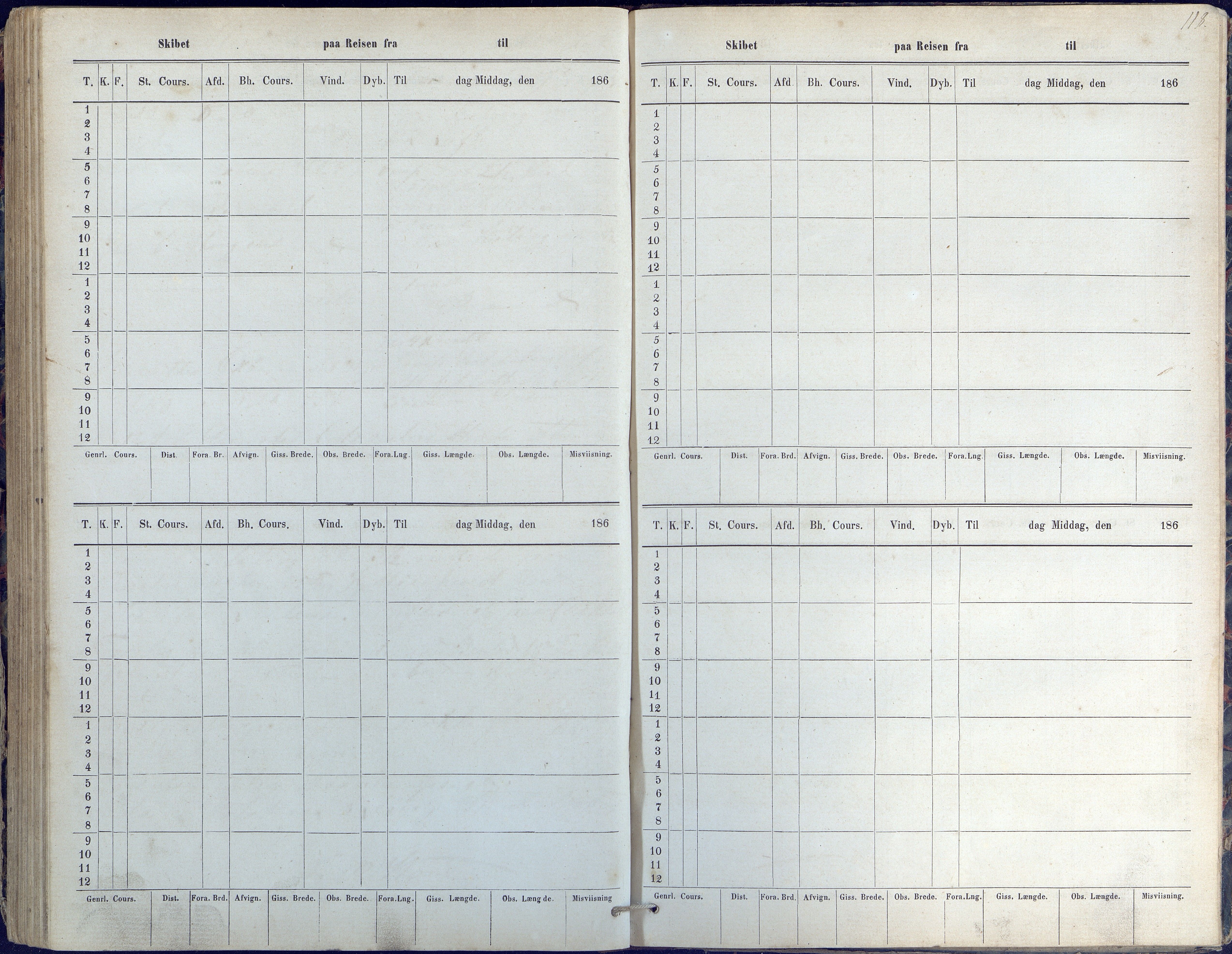 Fartøysarkivet, AAKS/PA-1934/F/L0015/0002: Alert (brigg) / Skipsjournal, 1868-1874, p. 118