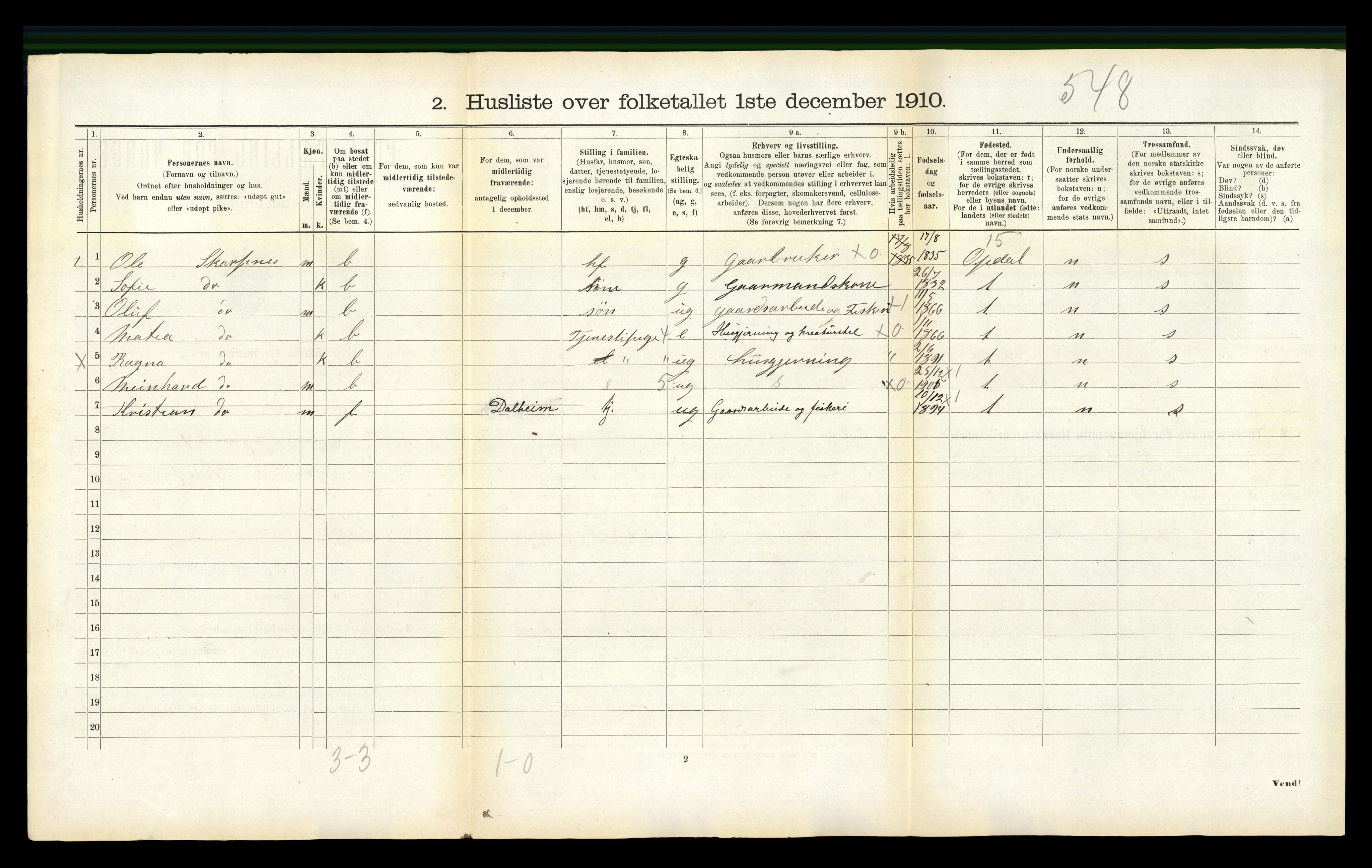 RA, 1910 census for Edøy, 1910, p. 235