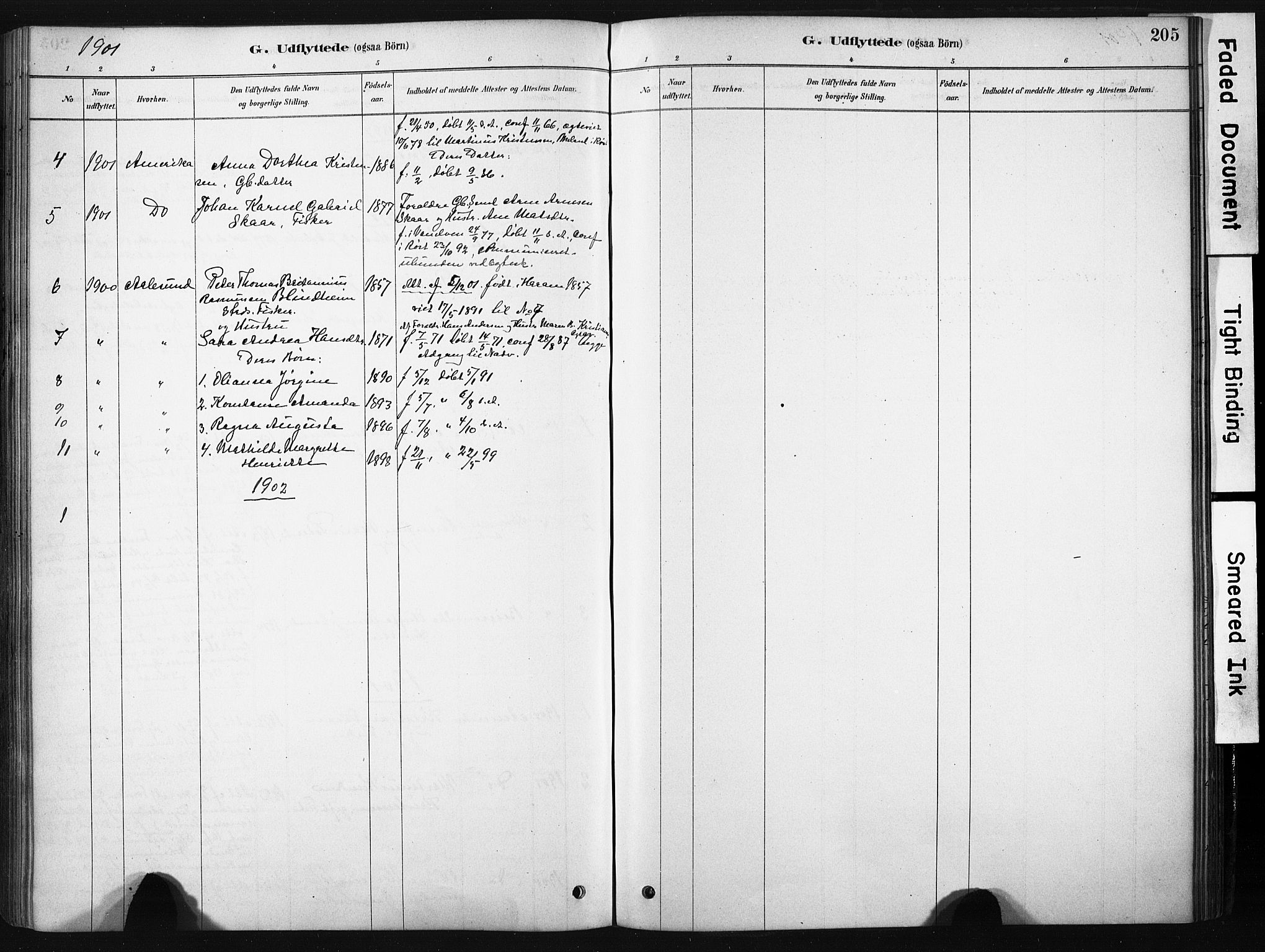 Ministerialprotokoller, klokkerbøker og fødselsregistre - Nordland, AV/SAT-A-1459/808/L0128: Parish register (official) no. 808A01, 1880-1902, p. 205