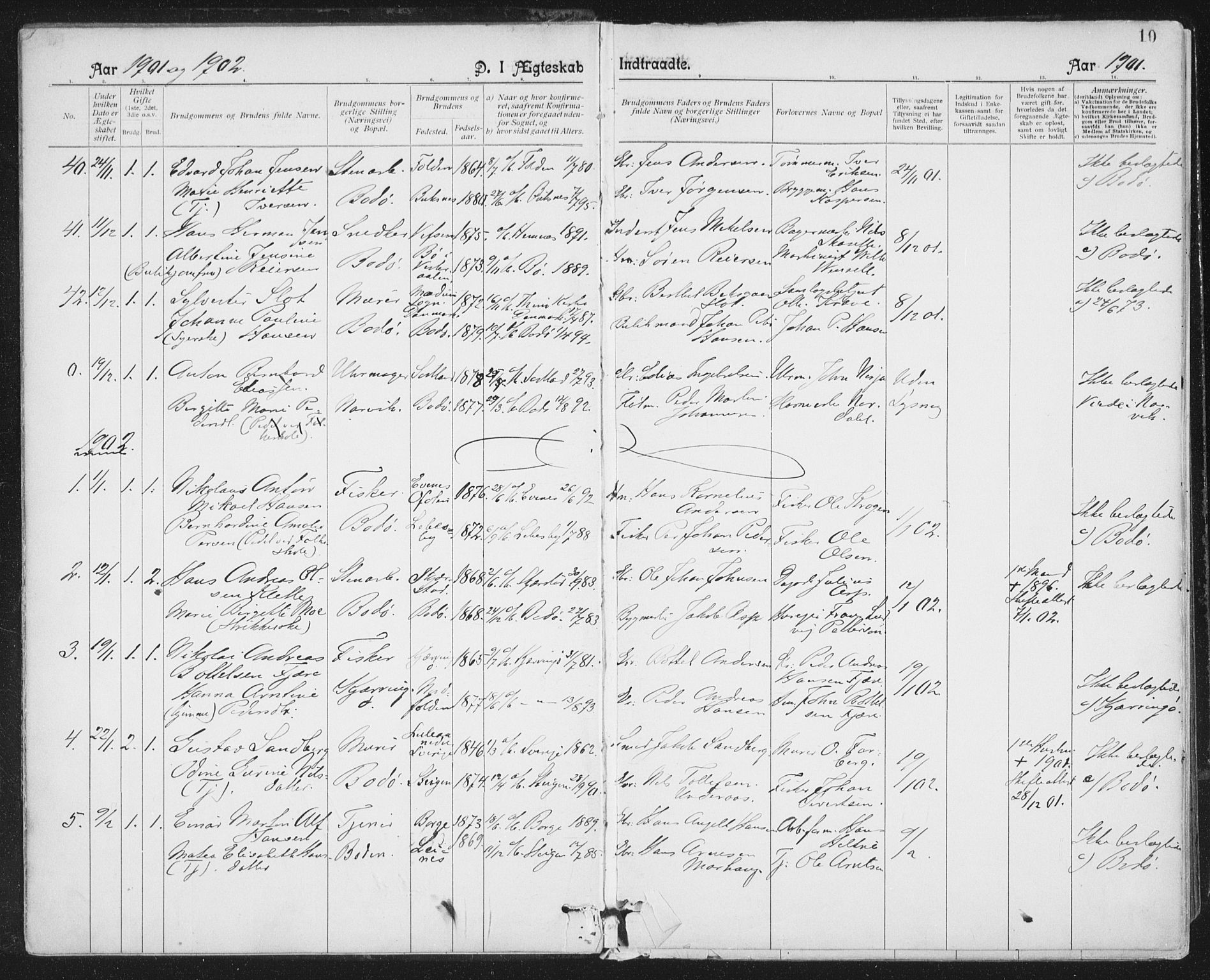 Ministerialprotokoller, klokkerbøker og fødselsregistre - Nordland, SAT/A-1459/801/L0012: Parish register (official) no. 801A12, 1900-1916, p. 10