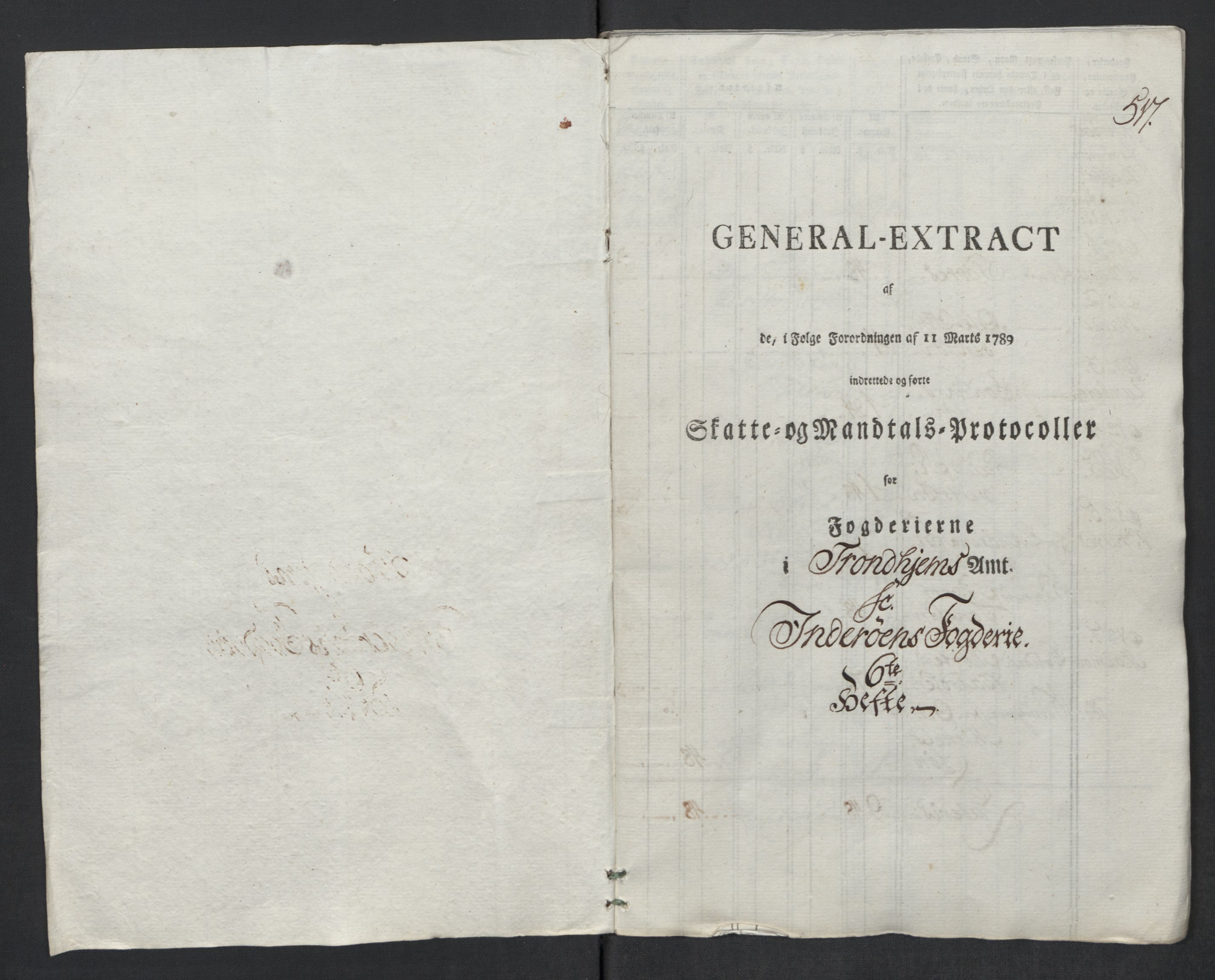 Rentekammeret inntil 1814, Reviderte regnskaper, Mindre regnskaper, AV/RA-EA-4068/Rf/Rfe/L0017: Inderøy fogderi, Jarlsberg grevskap, 1789, p. 79