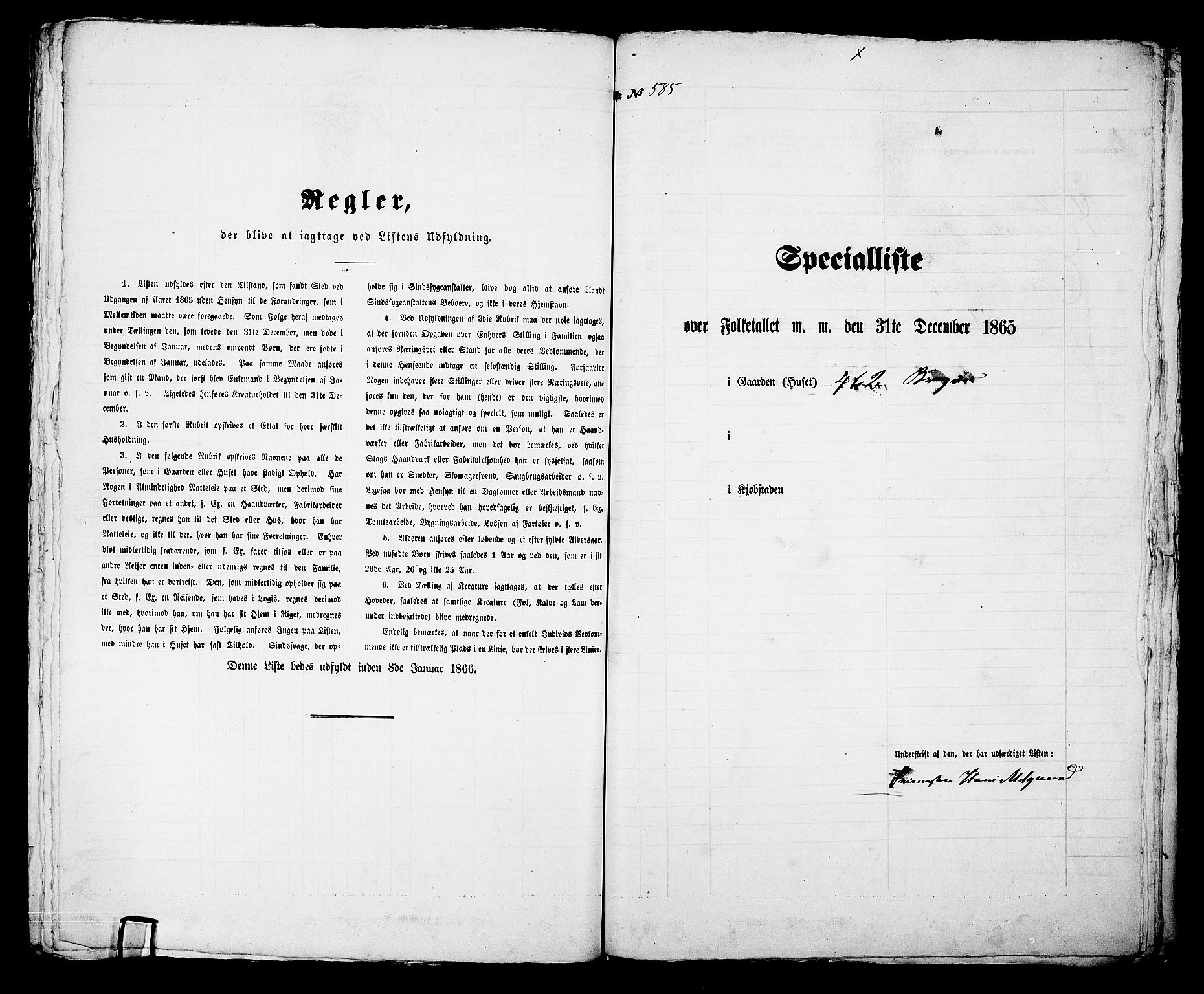 RA, 1865 census for Bragernes in Drammen, 1865, p. 1215