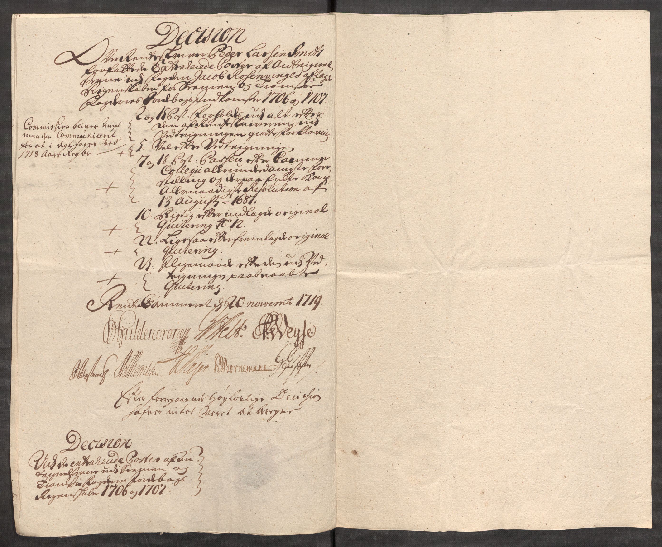 Rentekammeret inntil 1814, Reviderte regnskaper, Fogderegnskap, AV/RA-EA-4092/R68/L4756: Fogderegnskap Senja og Troms, 1705-1707, p. 518