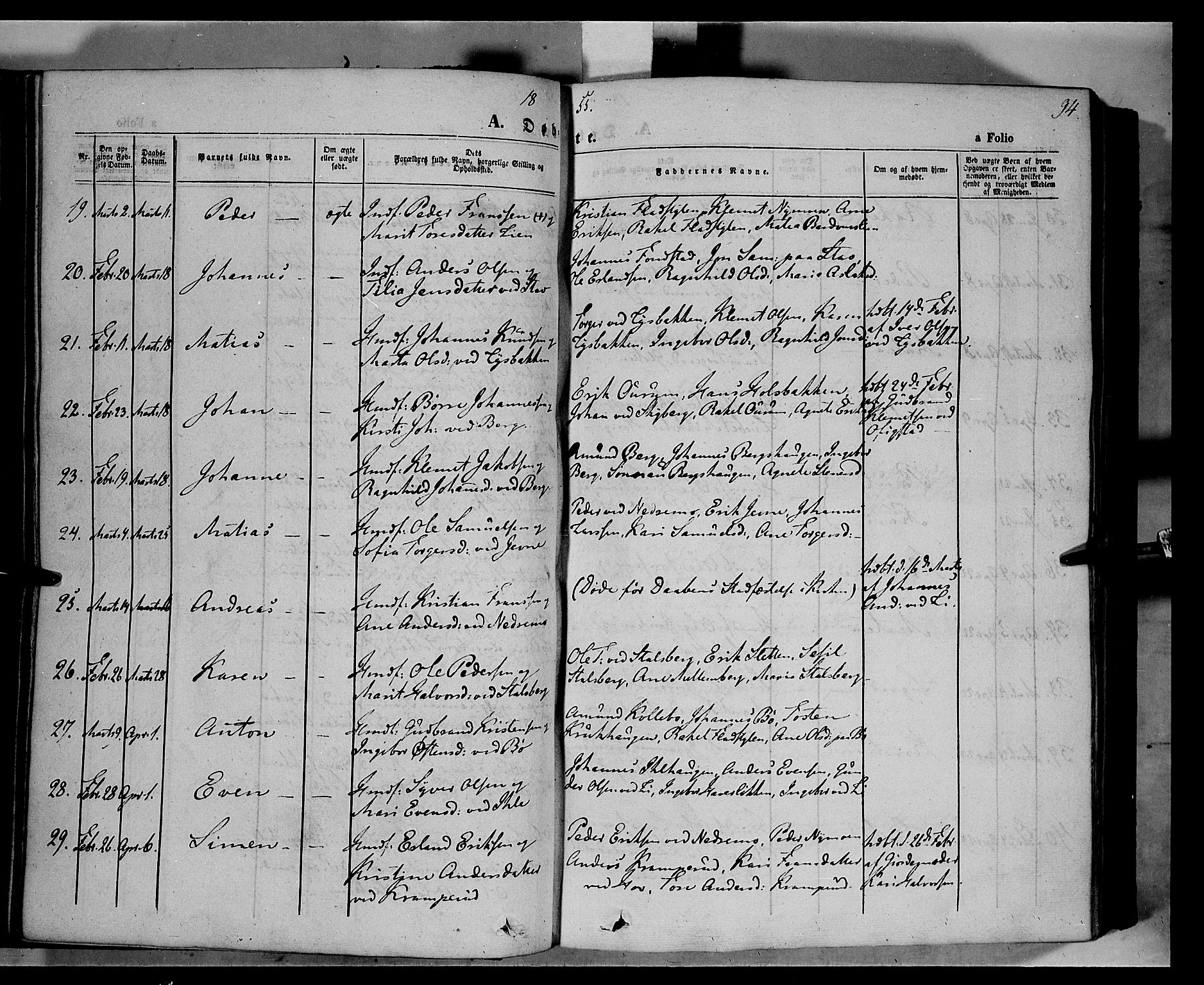 Øyer prestekontor, AV/SAH-PREST-084/H/Ha/Haa/L0005: Parish register (official) no. 5, 1842-1857, p. 94