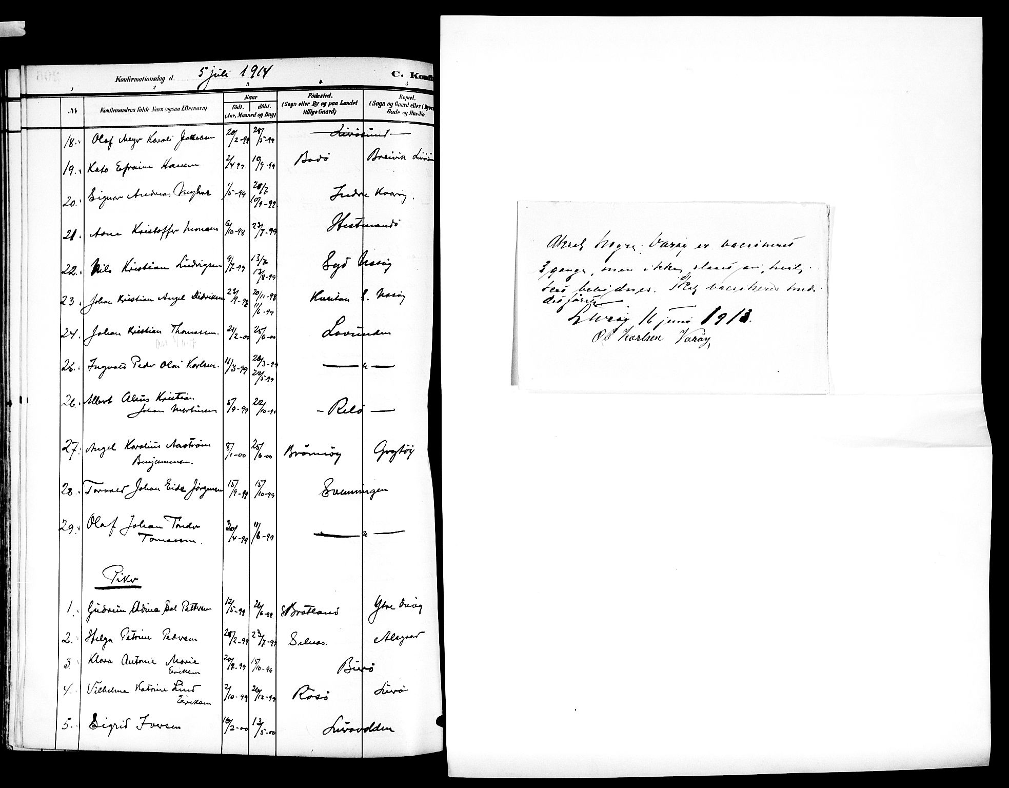 Ministerialprotokoller, klokkerbøker og fødselsregistre - Nordland, SAT/A-1459/839/L0569: Parish register (official) no. 839A06, 1903-1922, p. 206