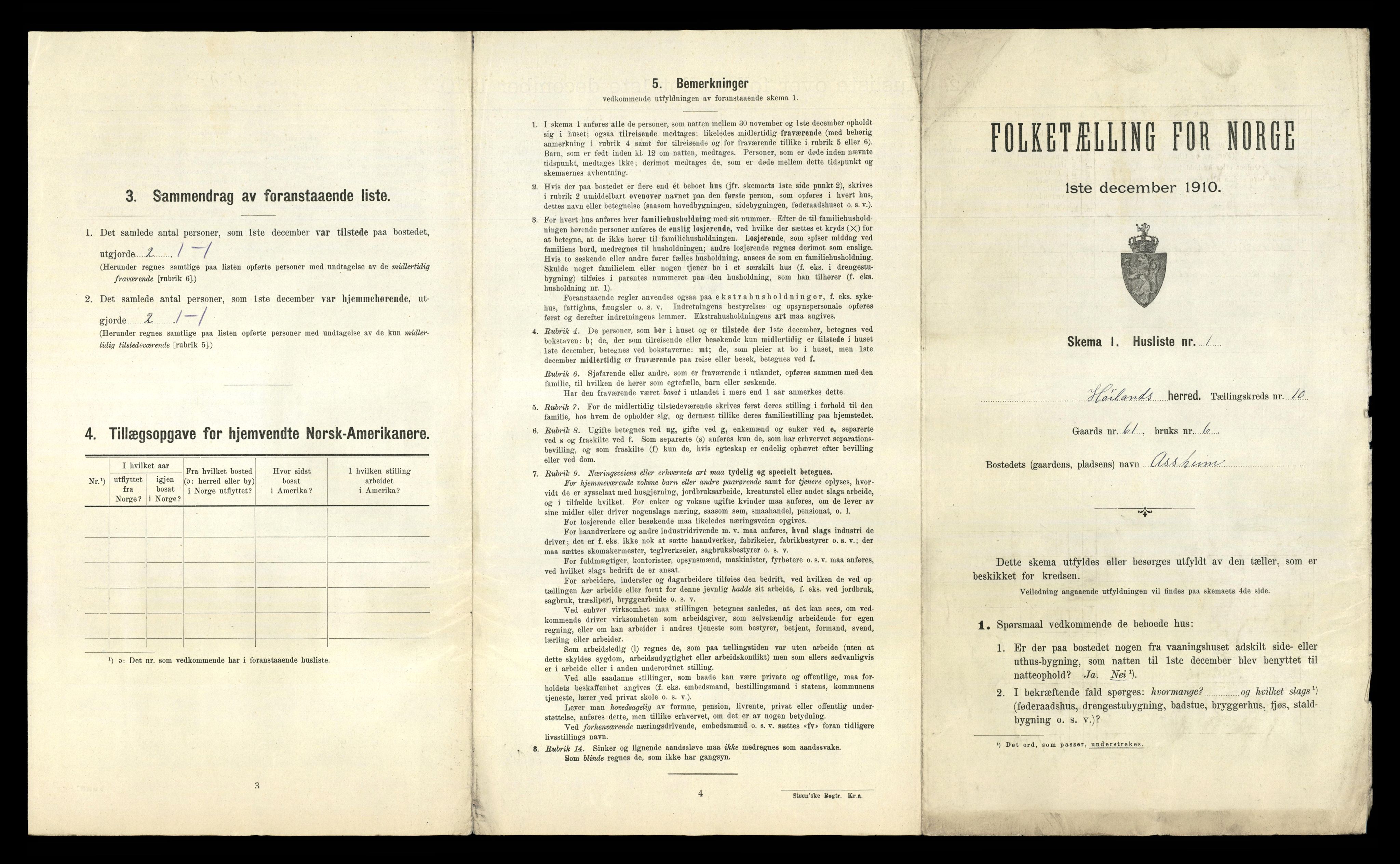 RA, 1910 census for Høyland, 1910, p. 916