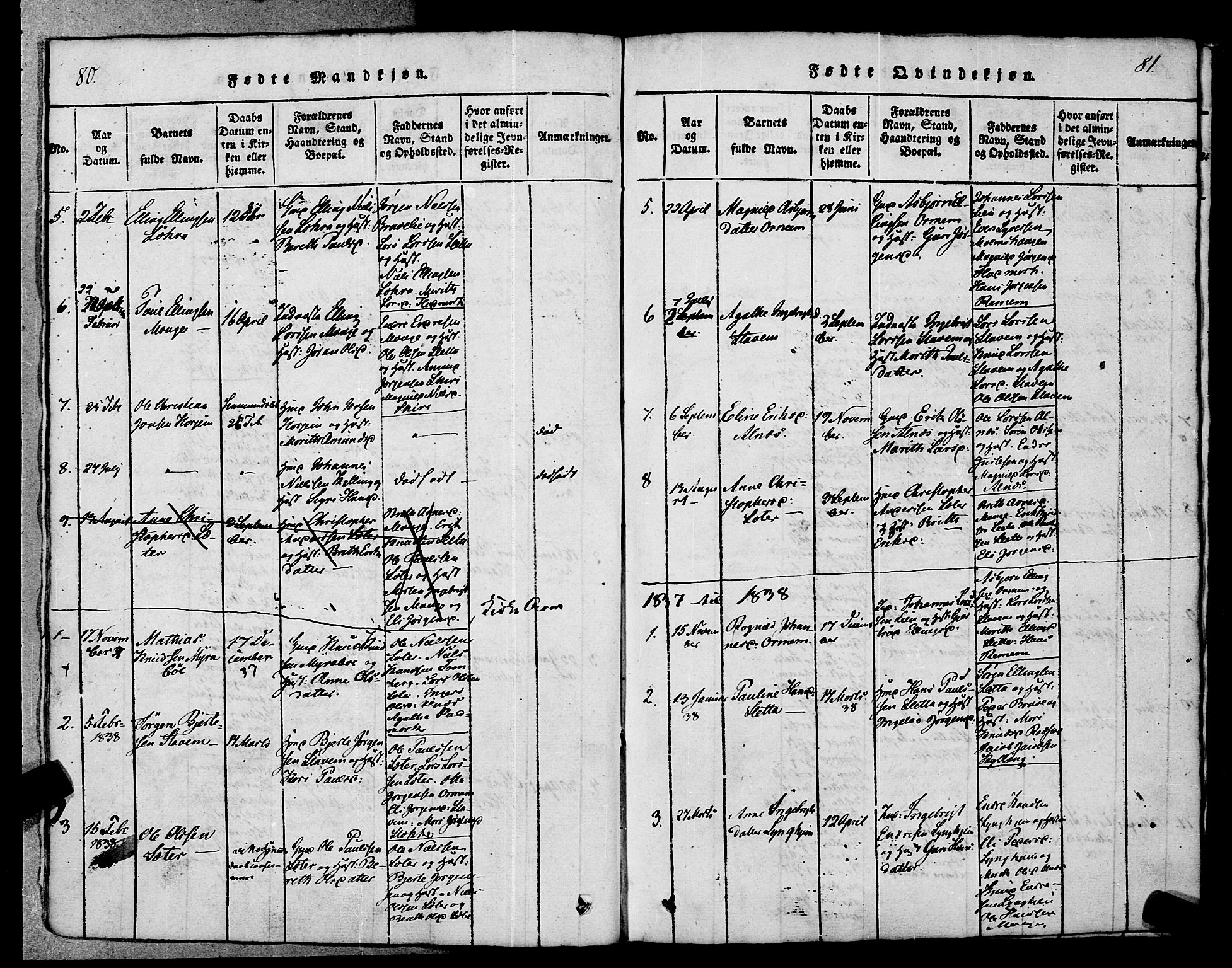 Ministerialprotokoller, klokkerbøker og fødselsregistre - Møre og Romsdal, SAT/A-1454/546/L0593: Parish register (official) no. 546A01, 1818-1853, p. 80-81