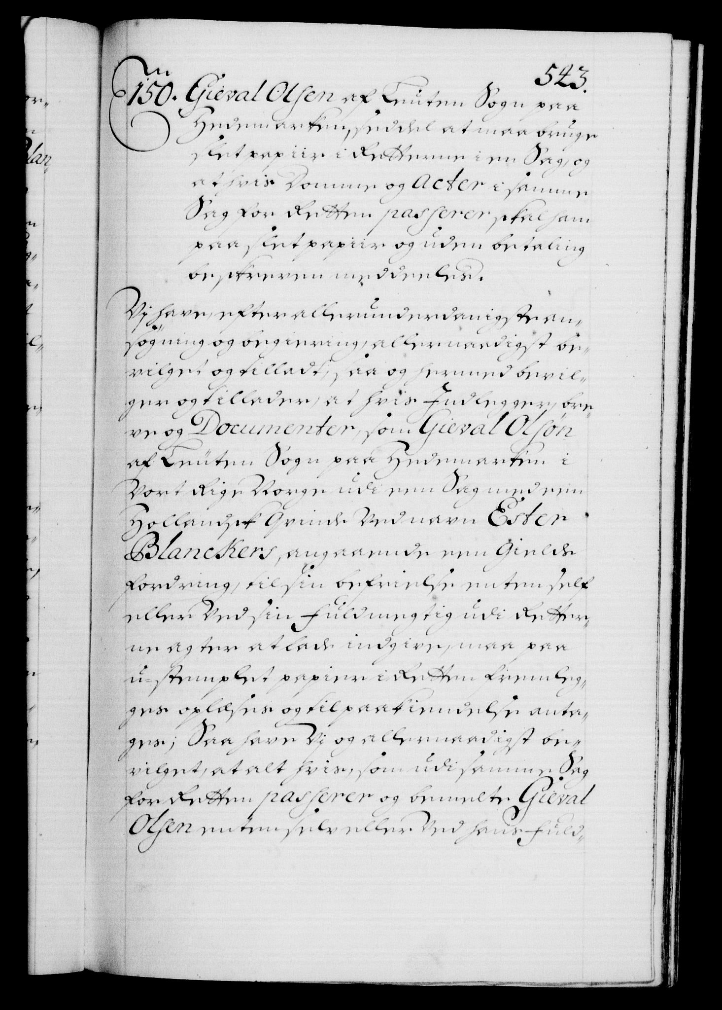 Danske Kanselli 1572-1799, RA/EA-3023/F/Fc/Fca/Fcaa/L0018: Norske registre, 1699-1703, p. 543a