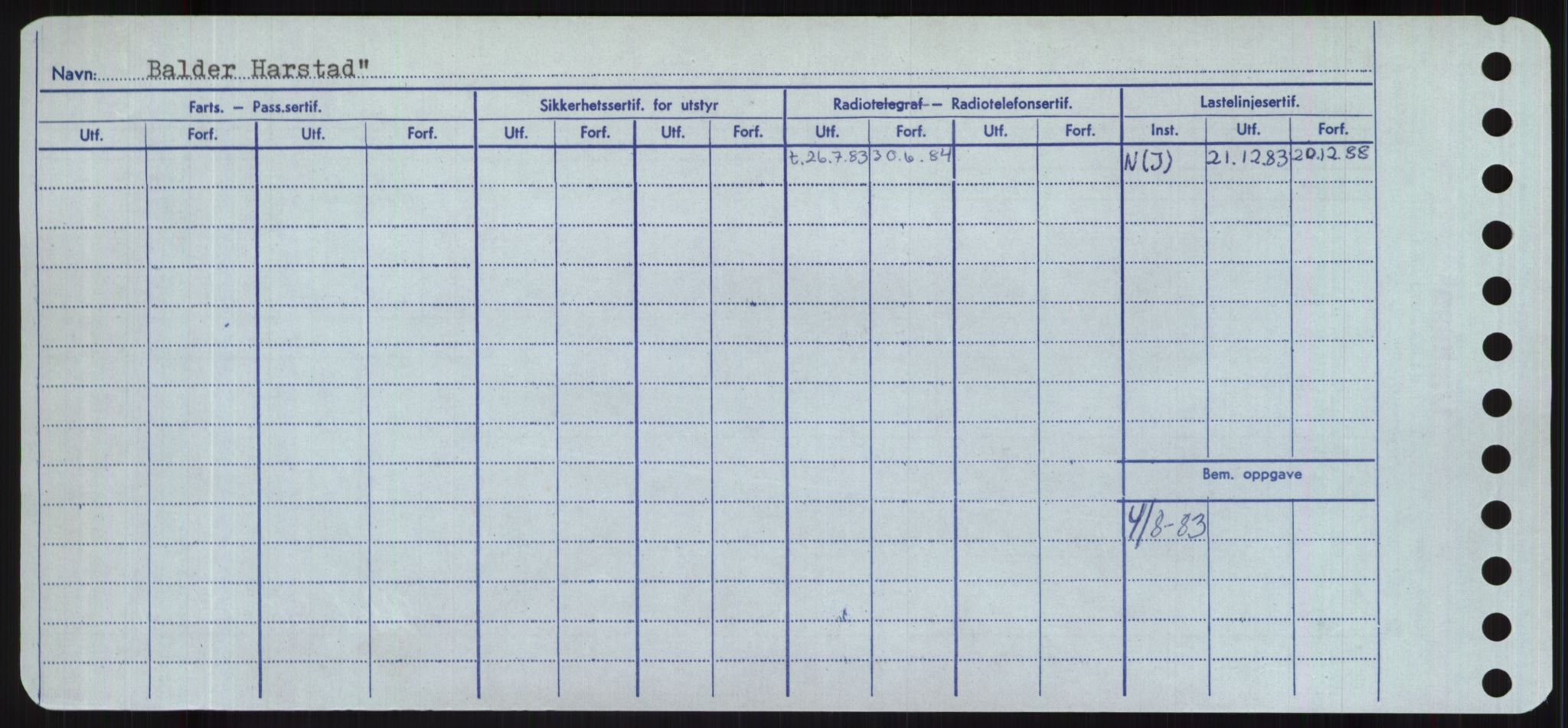 Sjøfartsdirektoratet med forløpere, Skipsmålingen, AV/RA-S-1627/H/Hd/L0003: Fartøy, B-Bev, p. 106