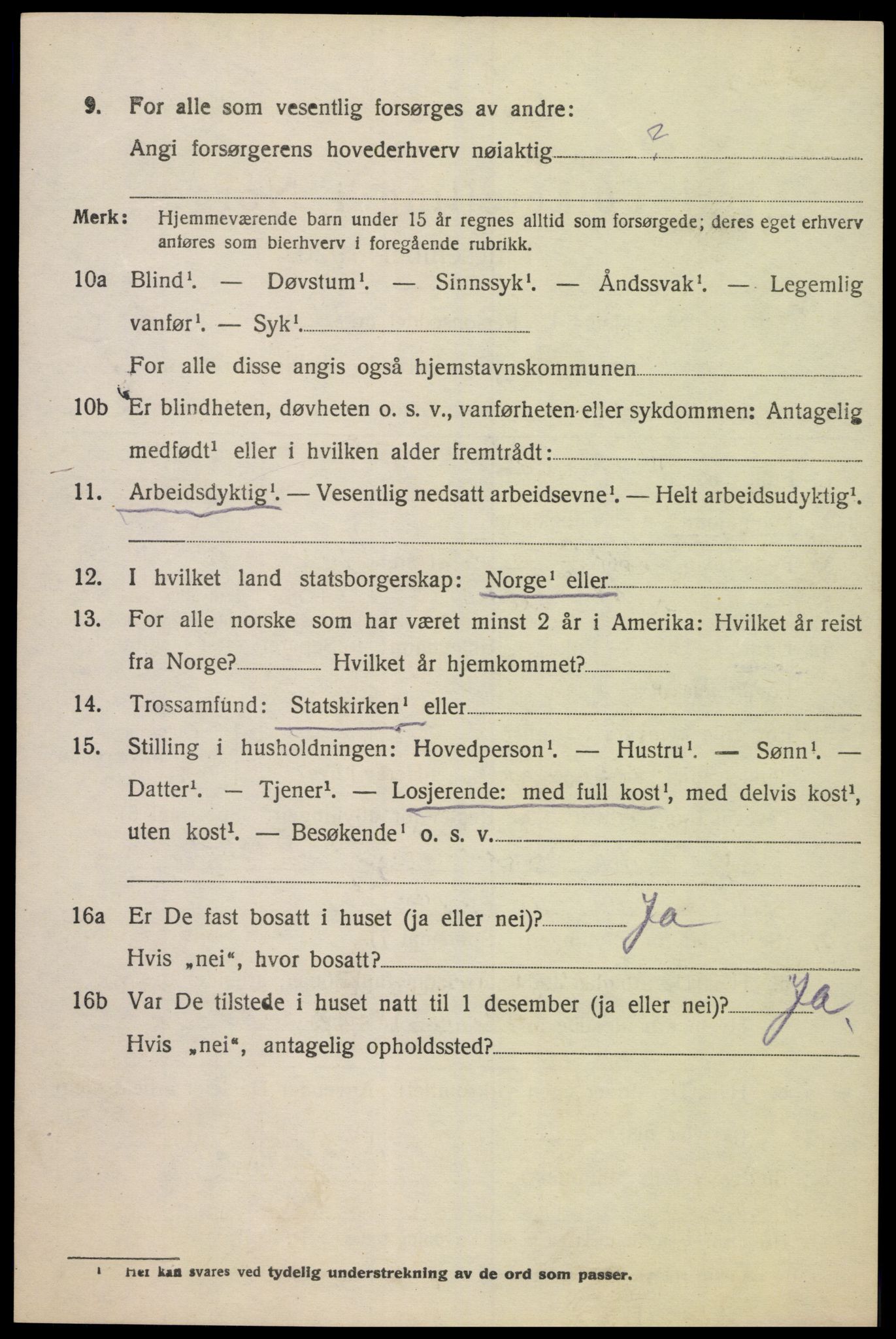 SAK, 1920 census for Søgne, 1920, p. 2208