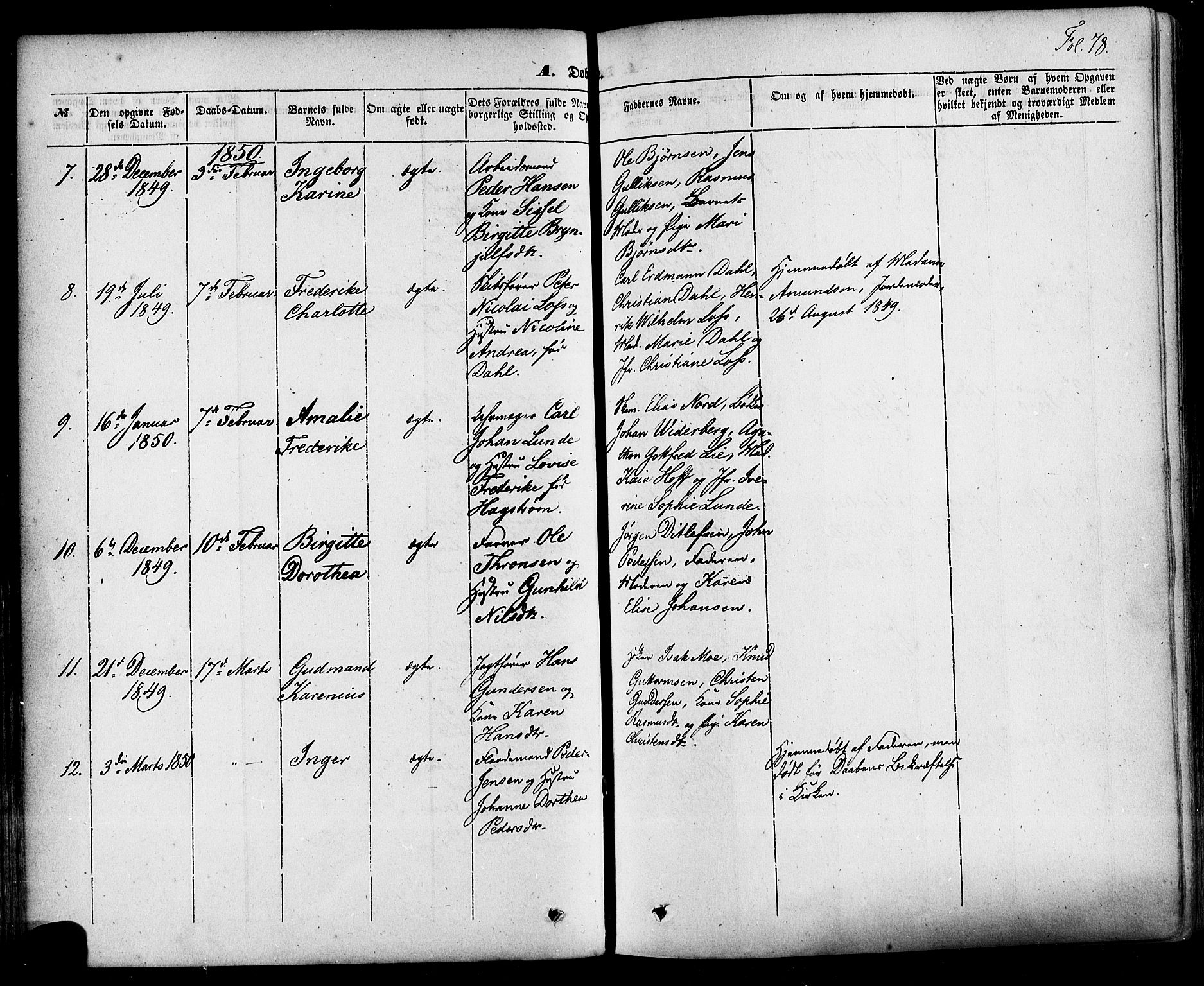 Skien kirkebøker, SAKO/A-302/F/Fa/L0006a: Parish register (official) no. 6A, 1843-1856, p. 78
