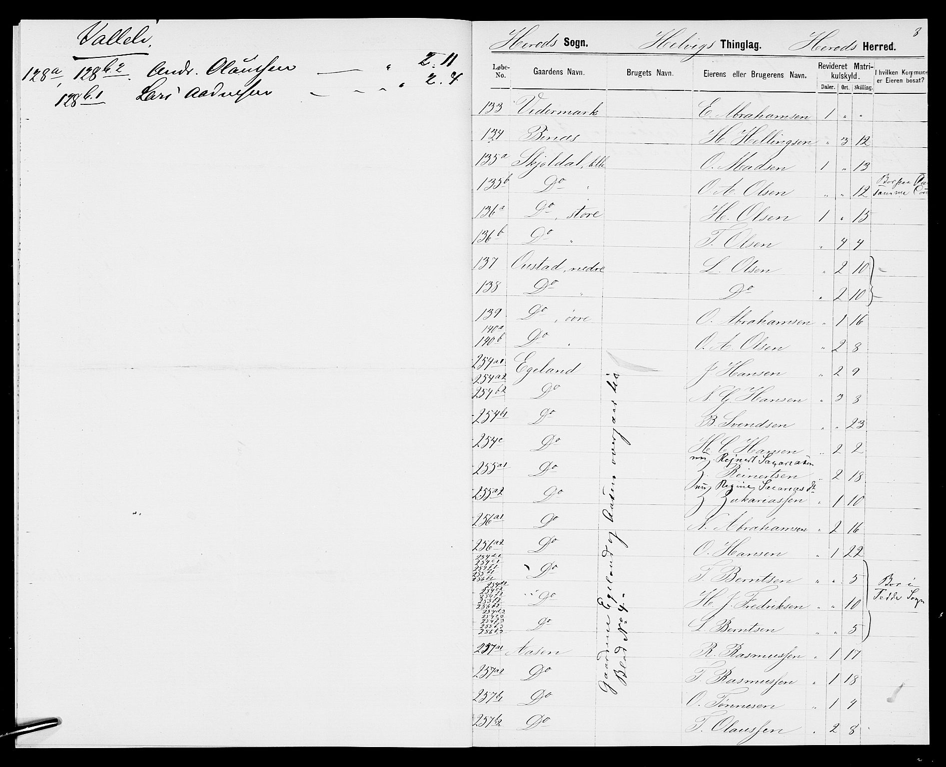 SAK, 1875 census for 1039P Herad, 1875, p. 10