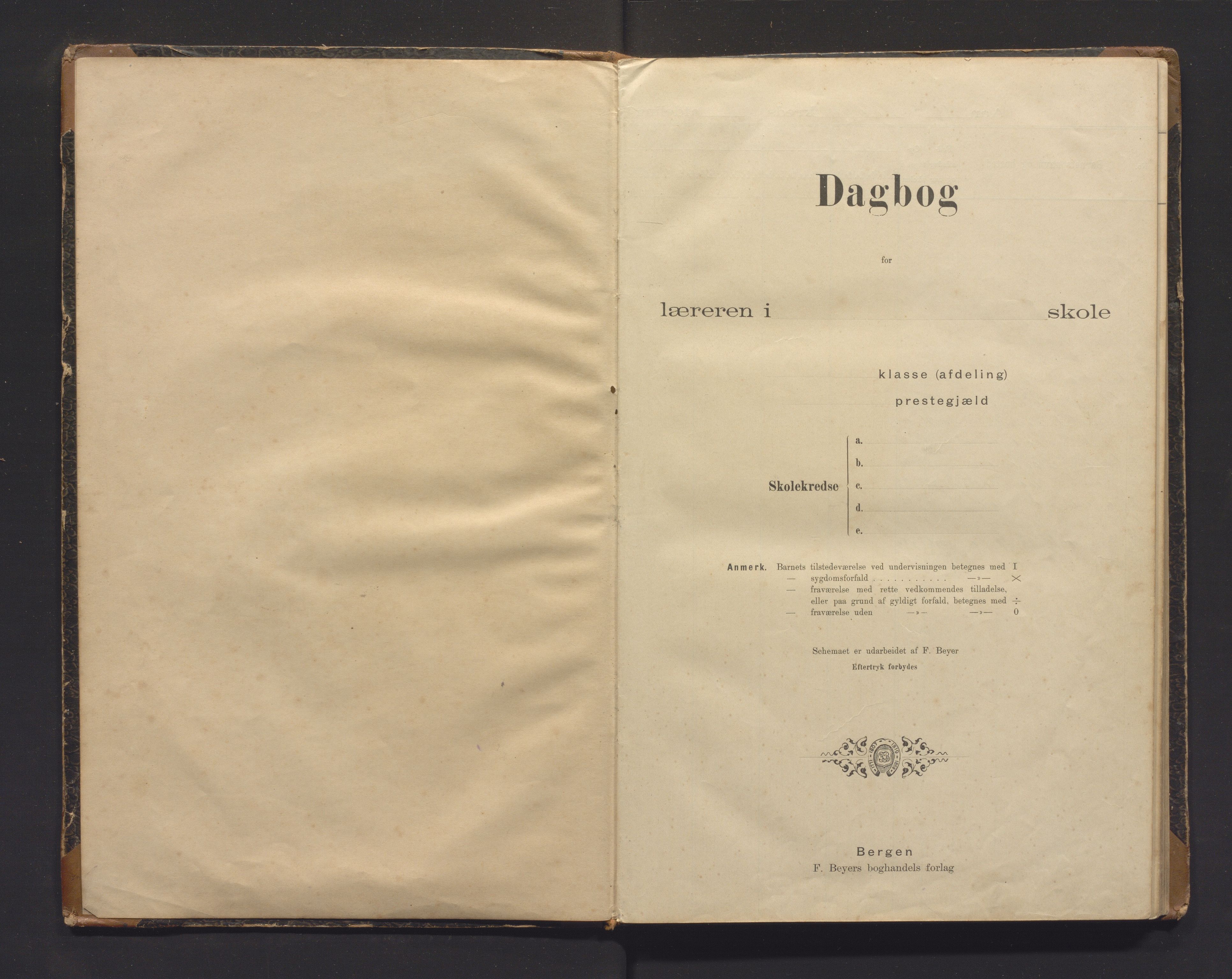Hålandsdalen kommune. Barneskulane, IKAH/1239-231/G/Ga/L0005: Dagbog for læraren , 1899-1916