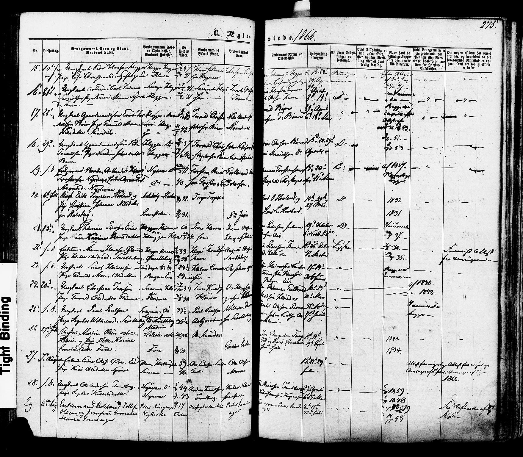 Modum kirkebøker, AV/SAKO-A-234/F/Fa/L0010: Parish register (official) no. 10, 1865-1876, p. 275