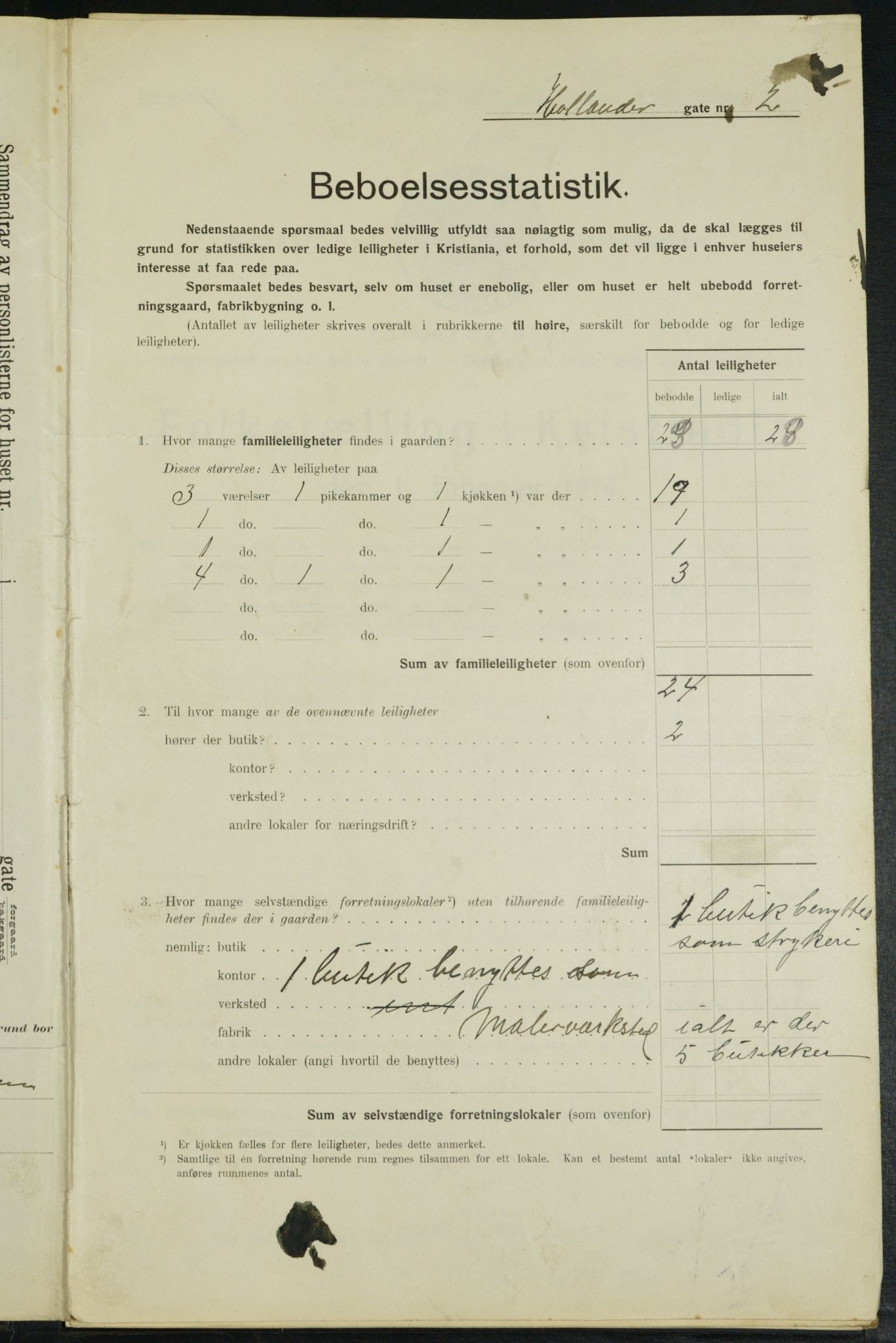 OBA, Municipal Census 1914 for Kristiania, 1914, p. 40688