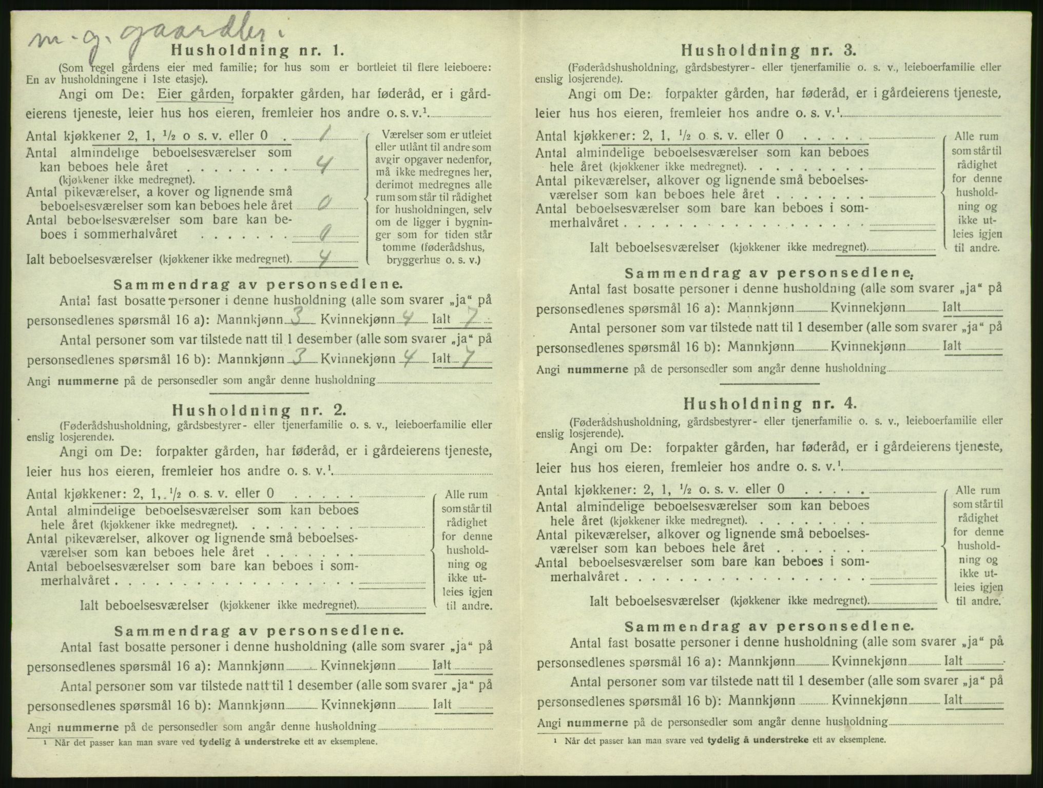 SAT, 1920 census for Vatne, 1920, p. 531