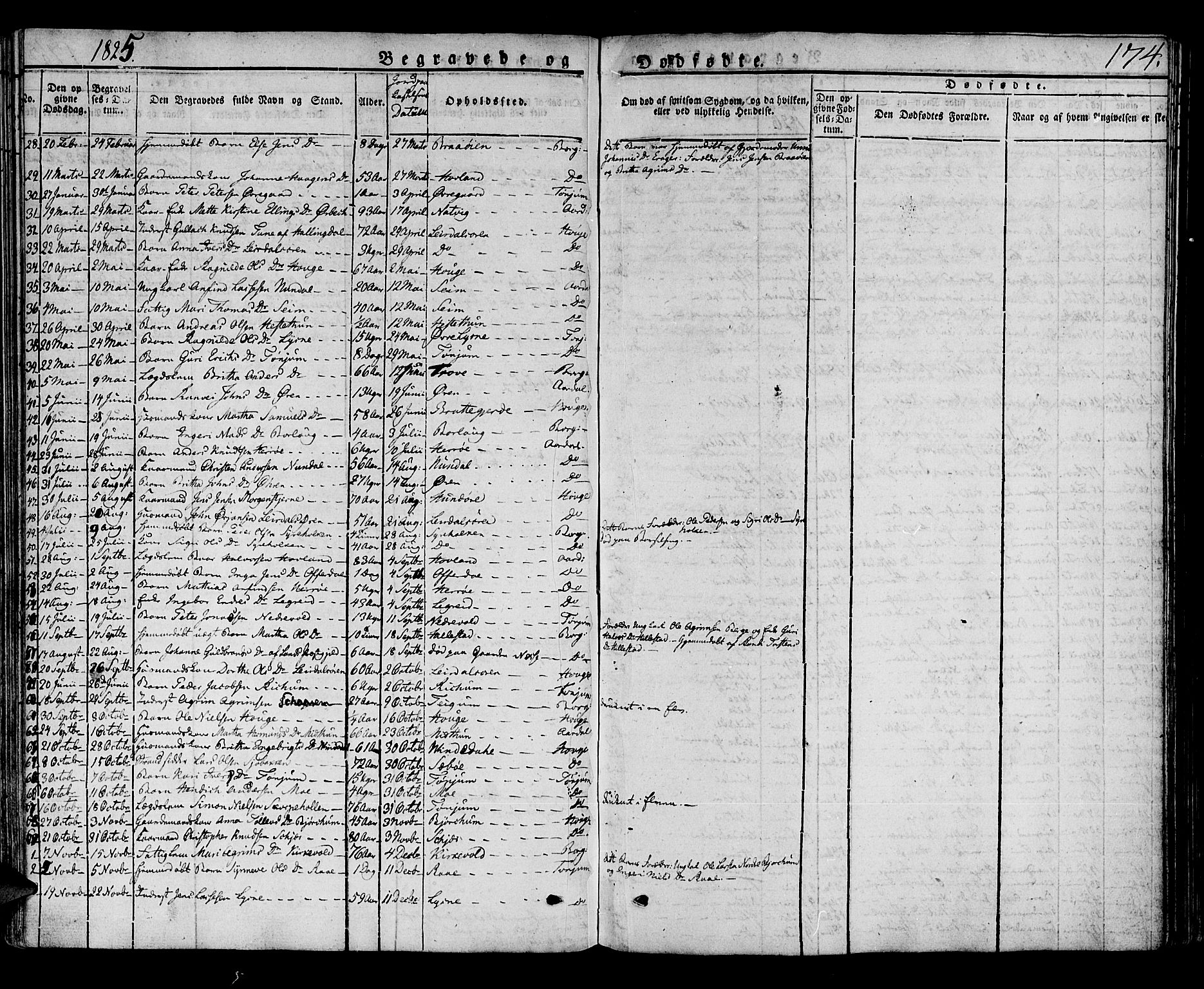 Lærdal sokneprestembete, AV/SAB-A-81201: Parish register (official) no. A 5, 1822-1834, p. 174