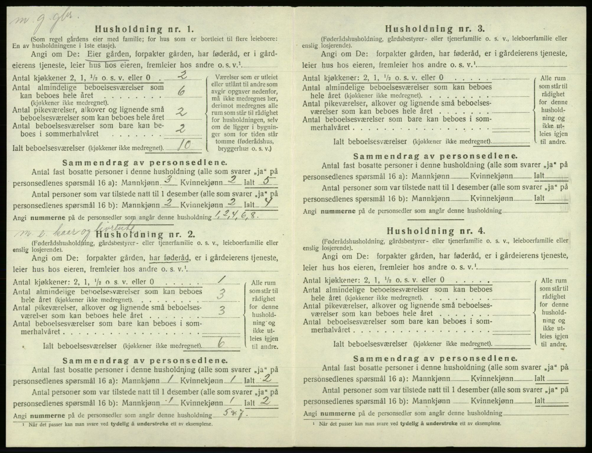 SAB, 1920 census for Os, 1920, p. 1086