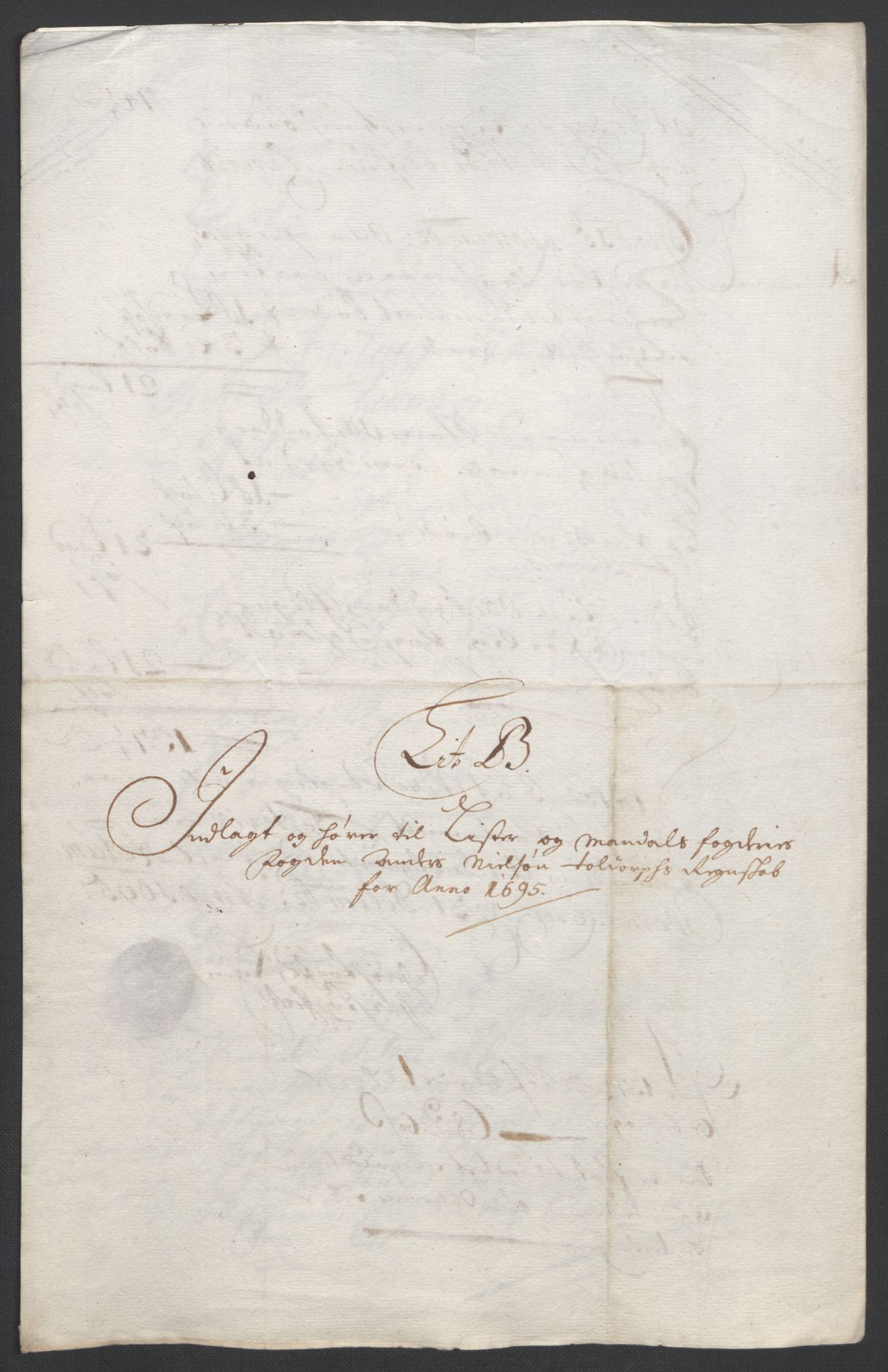 Rentekammeret inntil 1814, Reviderte regnskaper, Fogderegnskap, RA/EA-4092/R43/L2545: Fogderegnskap Lista og Mandal, 1694-1695, p. 224