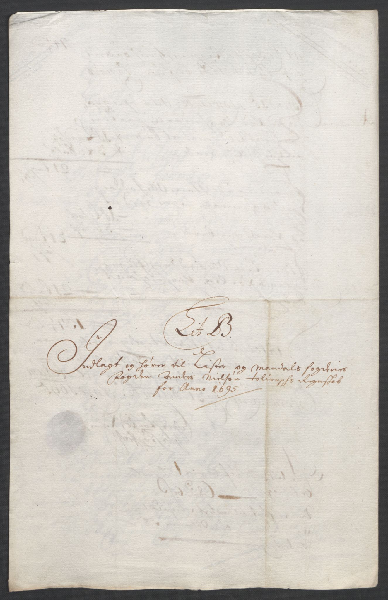 Rentekammeret inntil 1814, Reviderte regnskaper, Fogderegnskap, AV/RA-EA-4092/R43/L2545: Fogderegnskap Lista og Mandal, 1694-1695, p. 224