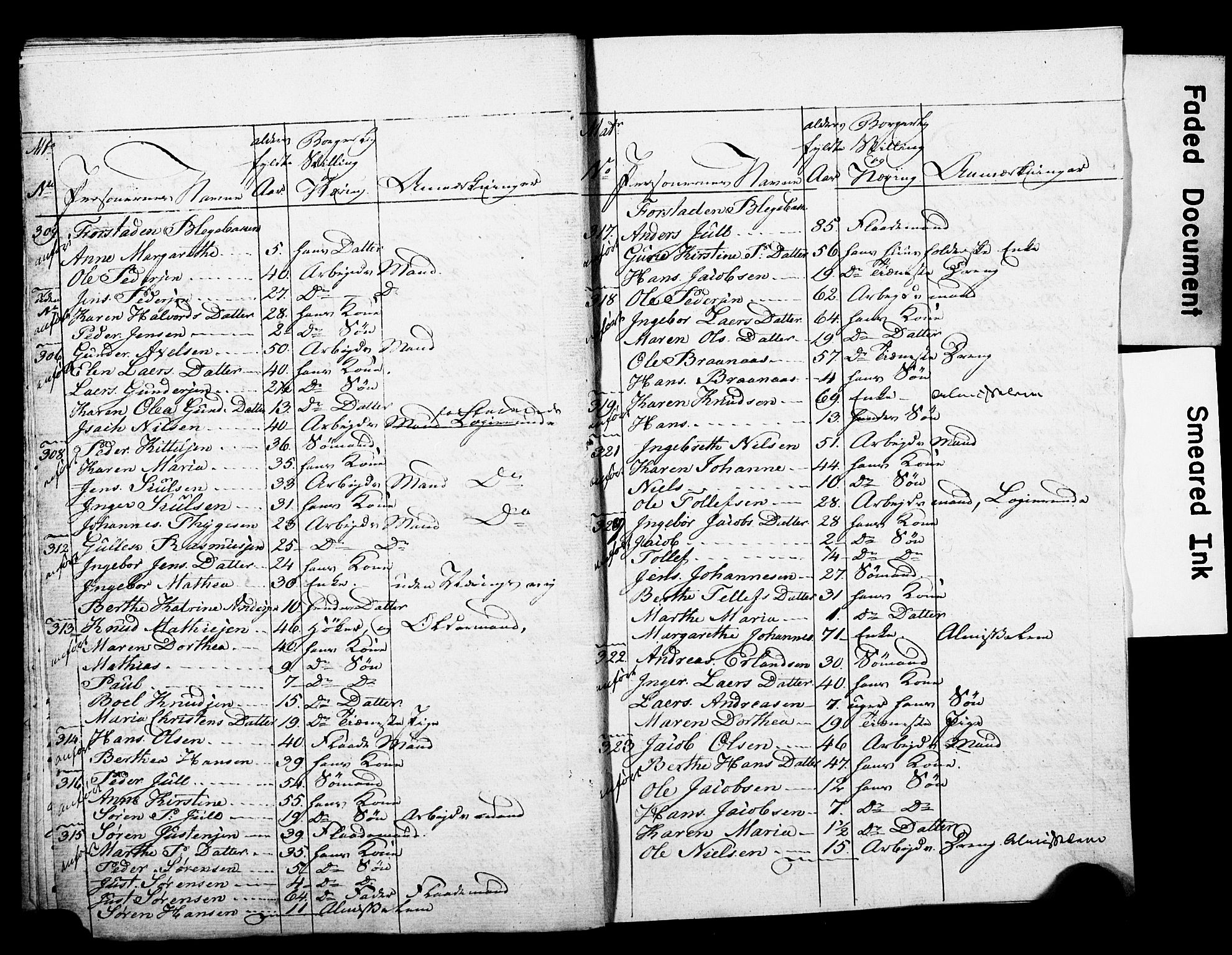 , 1825 Census for Skien parish, 1825, p. 20