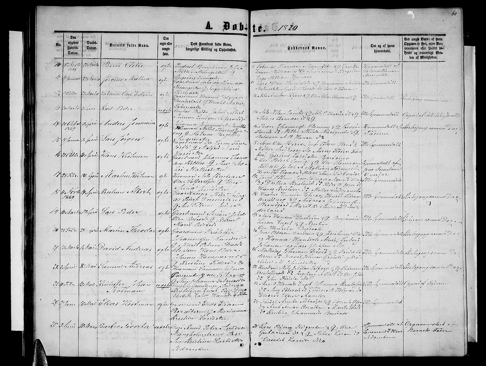 Ministerialprotokoller, klokkerbøker og fødselsregistre - Nordland, SAT/A-1459/827/L0415: Parish register (copy) no. 827C04, 1864-1886, p. 60