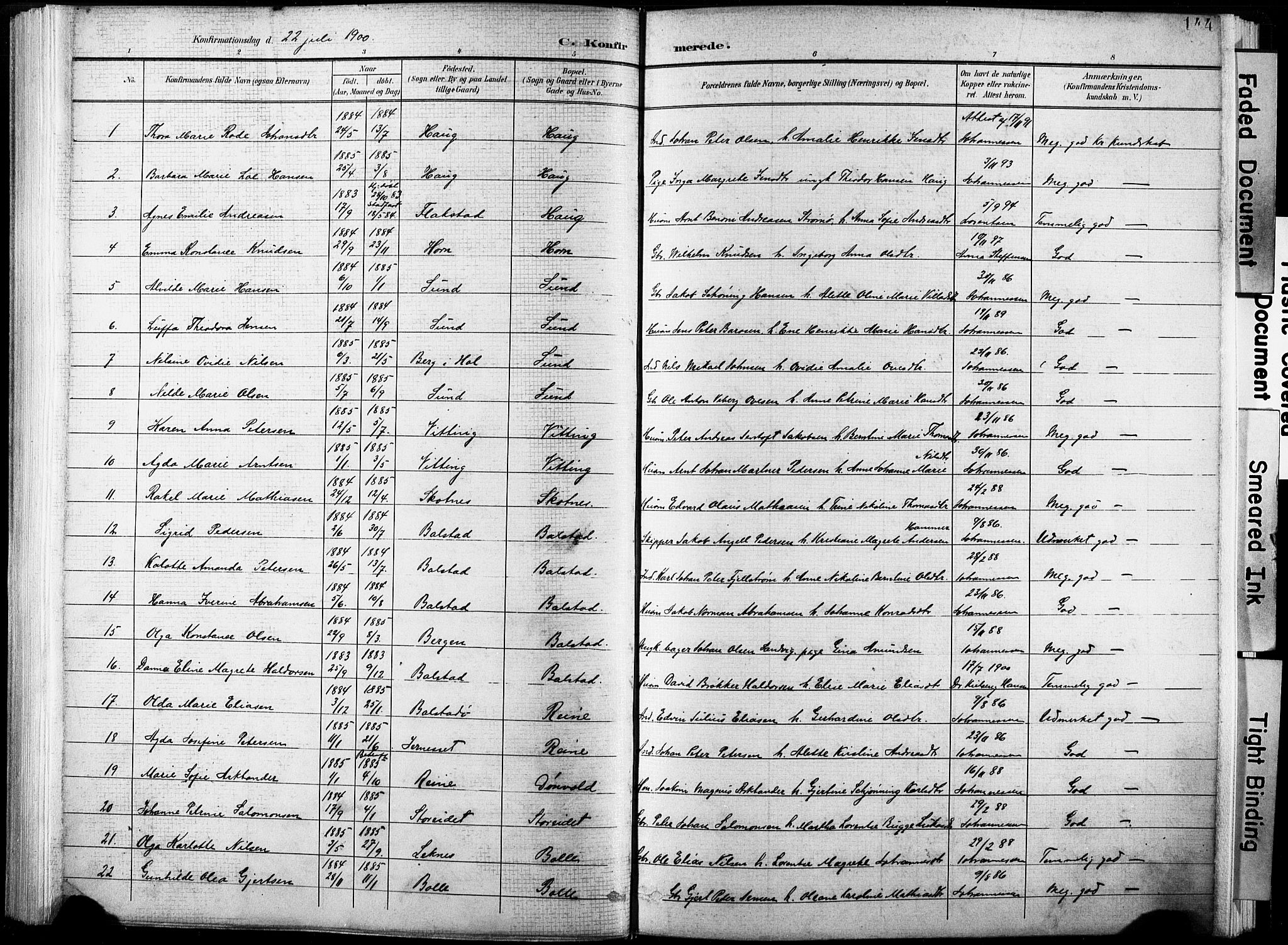 Ministerialprotokoller, klokkerbøker og fødselsregistre - Nordland, AV/SAT-A-1459/881/L1151: Parish register (official) no. 881A04, 1899-1907, p. 144