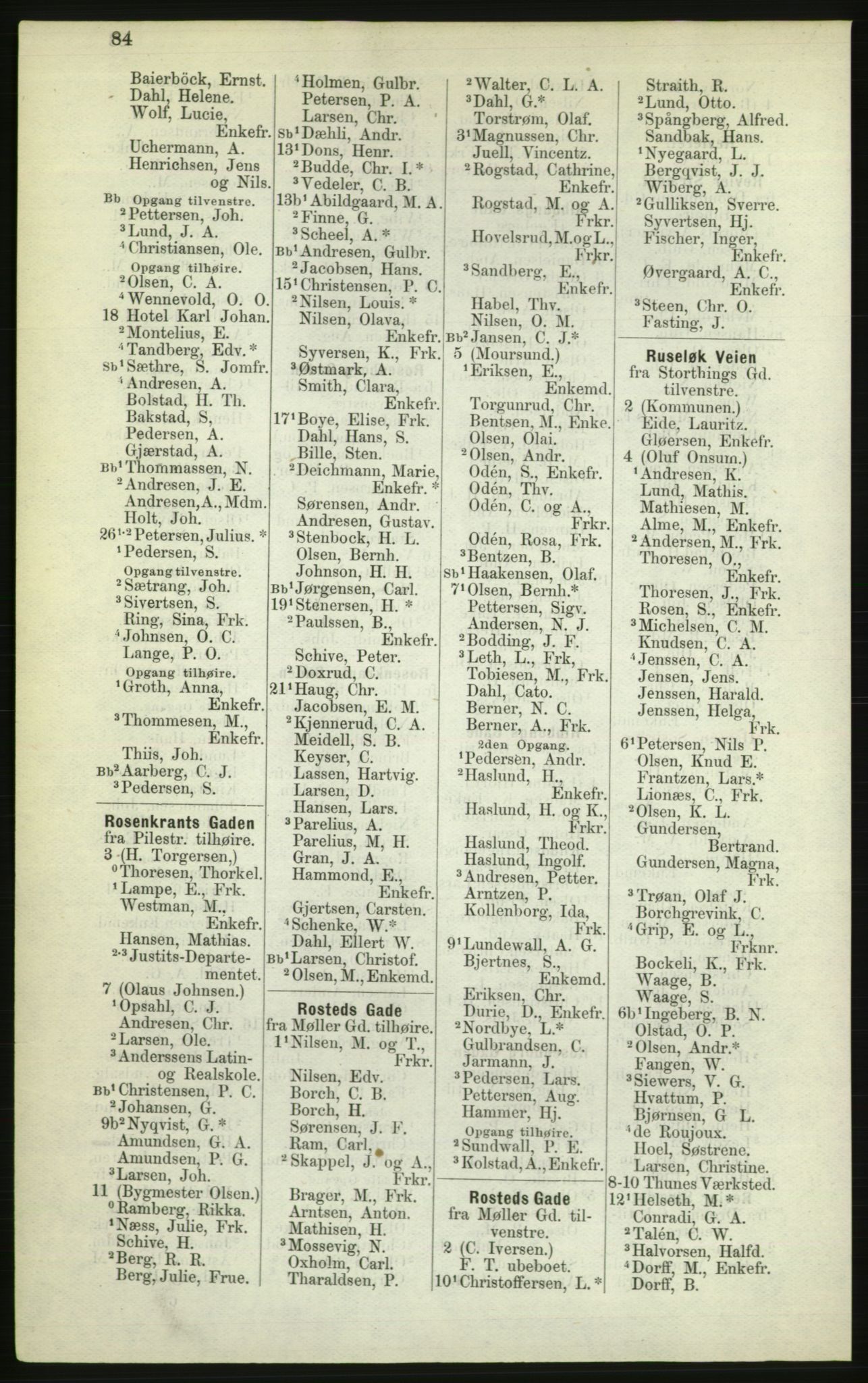 Kristiania/Oslo adressebok, PUBL/-, 1882, p. 84