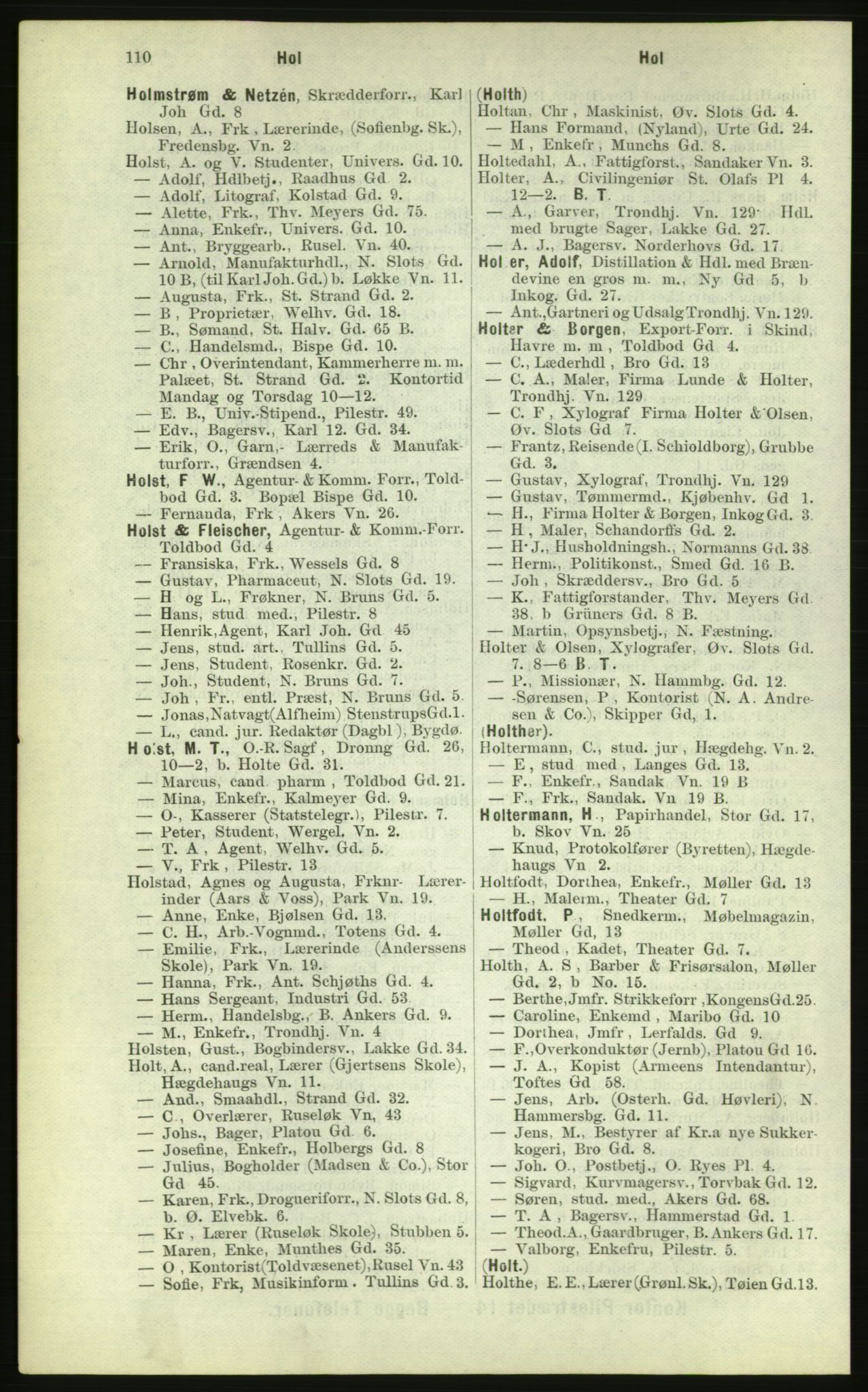 Kristiania/Oslo adressebok, PUBL/-, 1884, p. 110