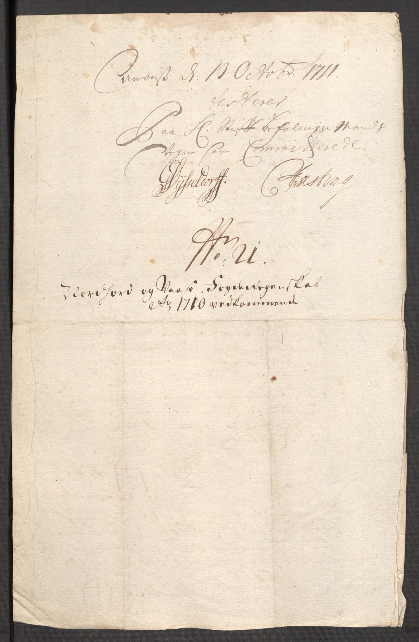 Rentekammeret inntil 1814, Reviderte regnskaper, Fogderegnskap, AV/RA-EA-4092/R51/L3191: Fogderegnskap Nordhordland og Voss, 1710, p. 254