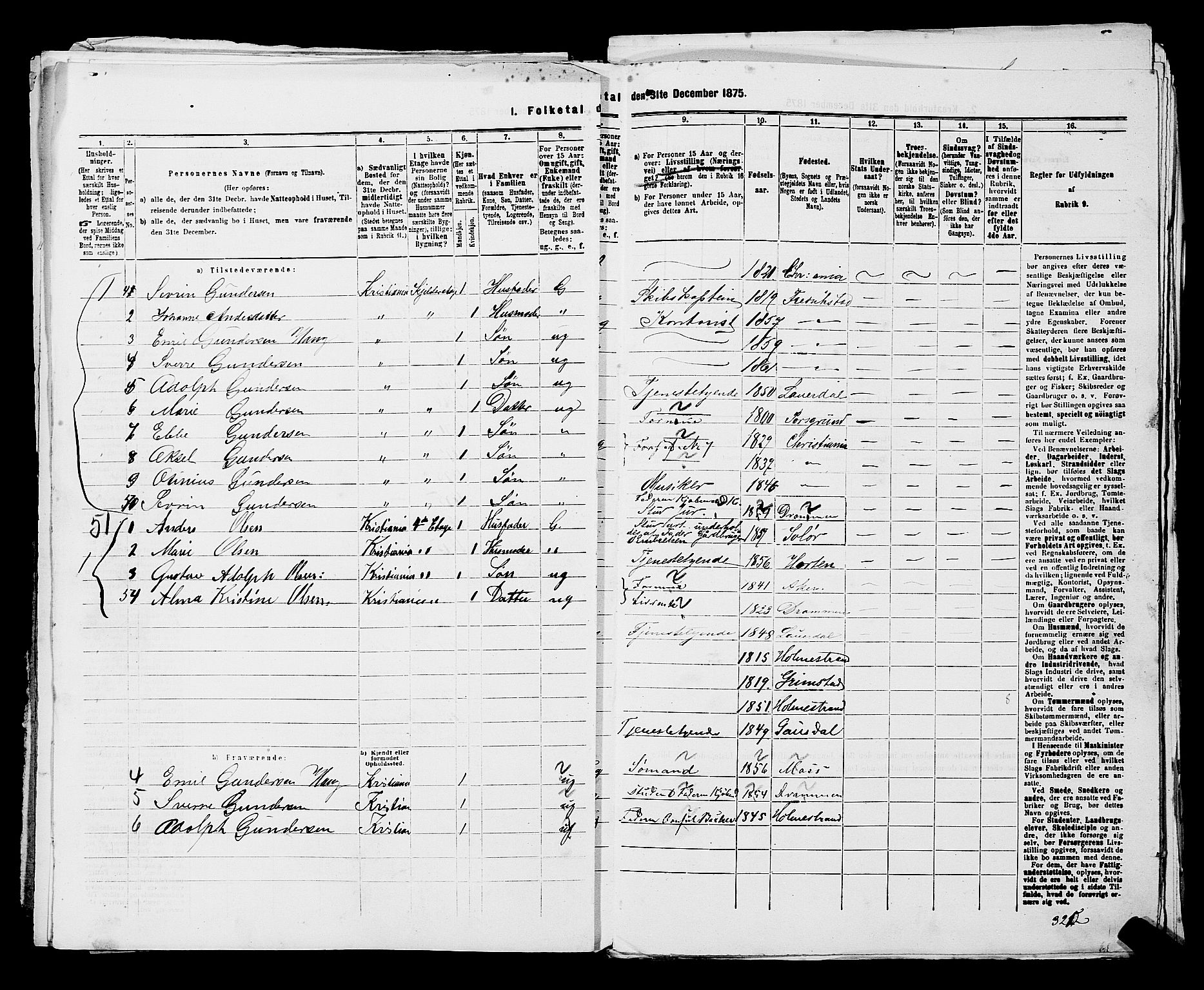 RA, 1875 census for 0301 Kristiania, 1875, p. 3524