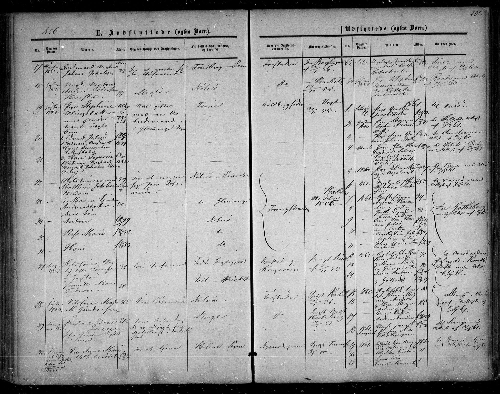 Glemmen prestekontor Kirkebøker, SAO/A-10908/F/Fa/L0007: Parish register (official) no. 7, 1853-1862, p. 202